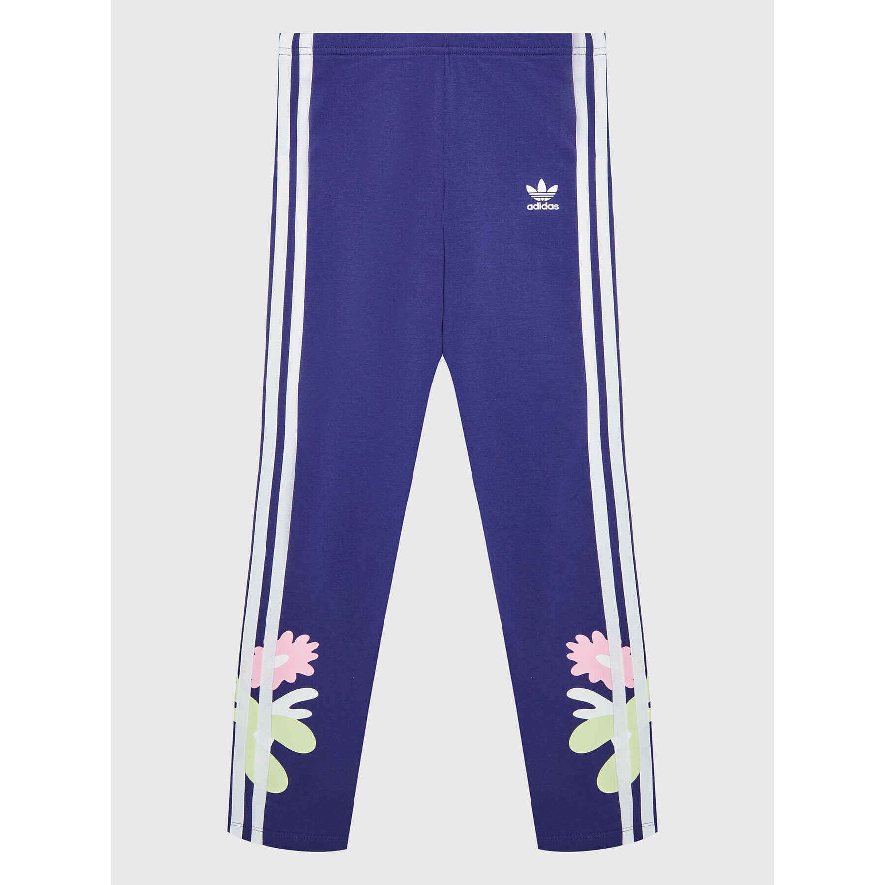 adidas Legíny Flower Print HF7469 Tmavomodrá Slim Fit - Pepit.cz