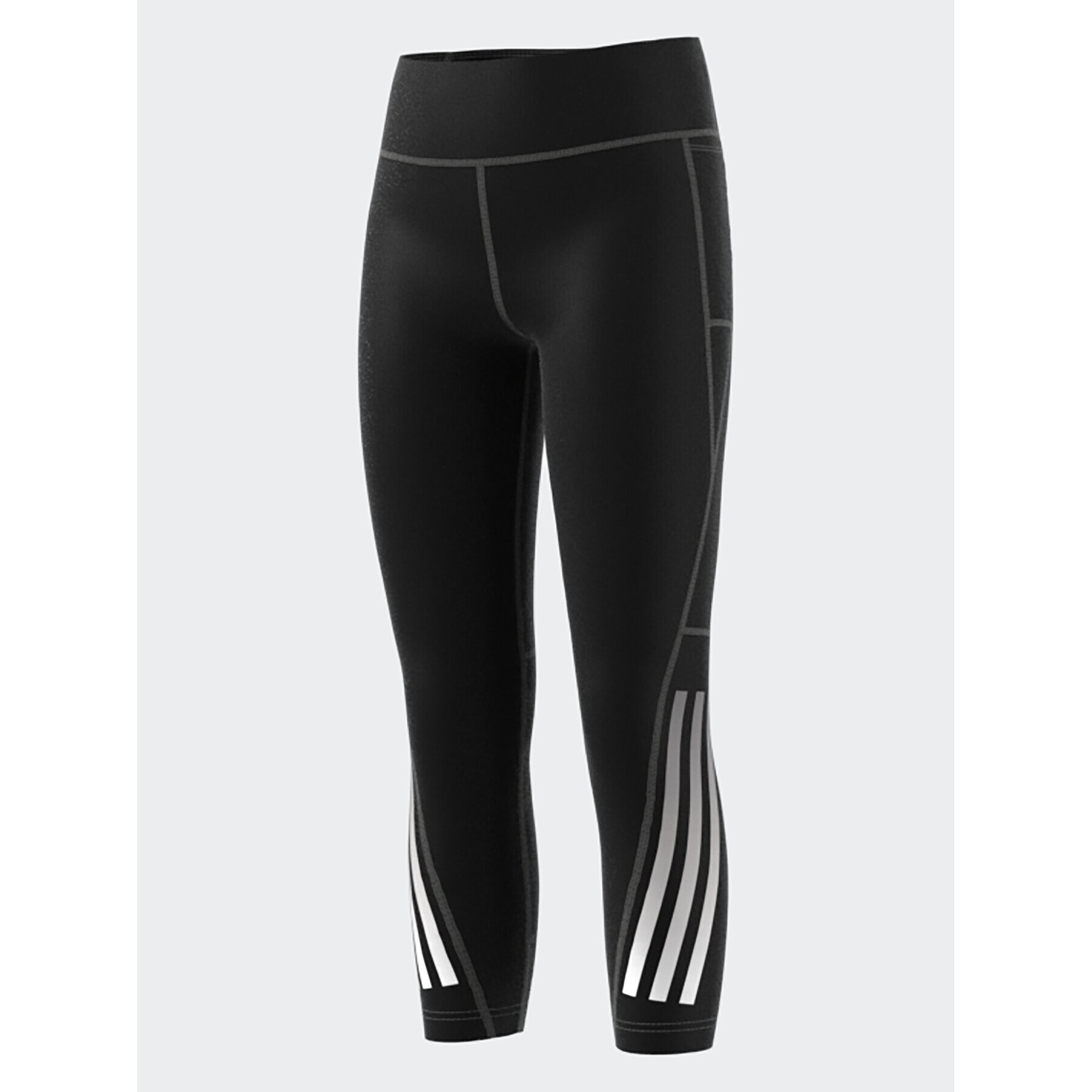 adidas Legíny Training AEROREADY 3-Stripes High-Rise 7/8 Optime Pocket Leggings IJ7121 Černá - Pepit.cz