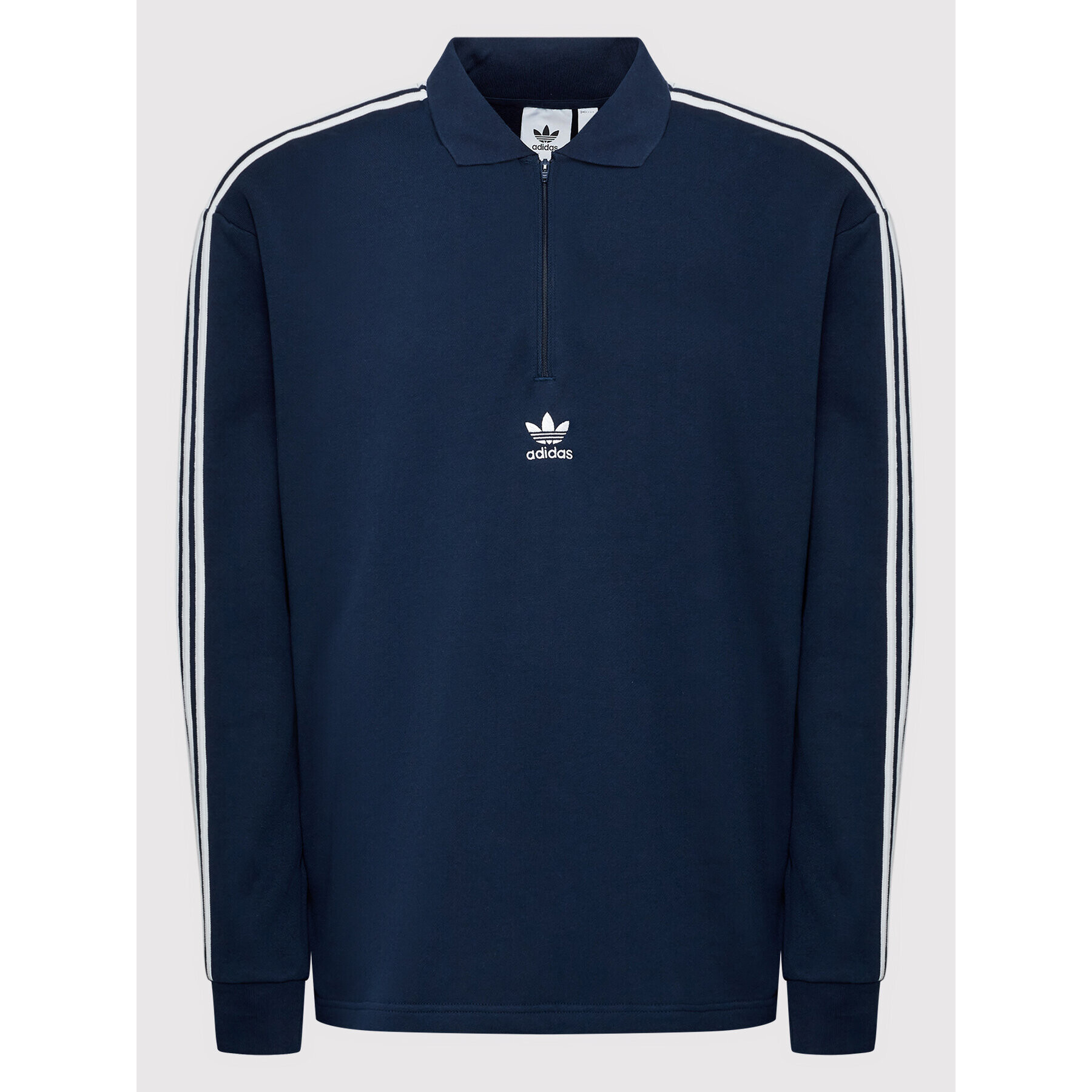 adidas Mikina adicolor 3-Stripes HK7424 Tmavomodrá Loose Fit - Pepit.cz