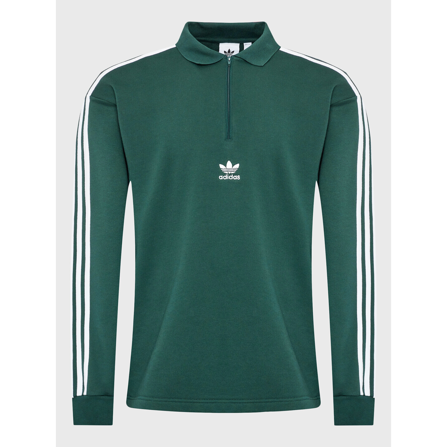 adidas Mikina adicolor 3 Stripes HK7426 Zelená Relaxed Fit - Pepit.cz