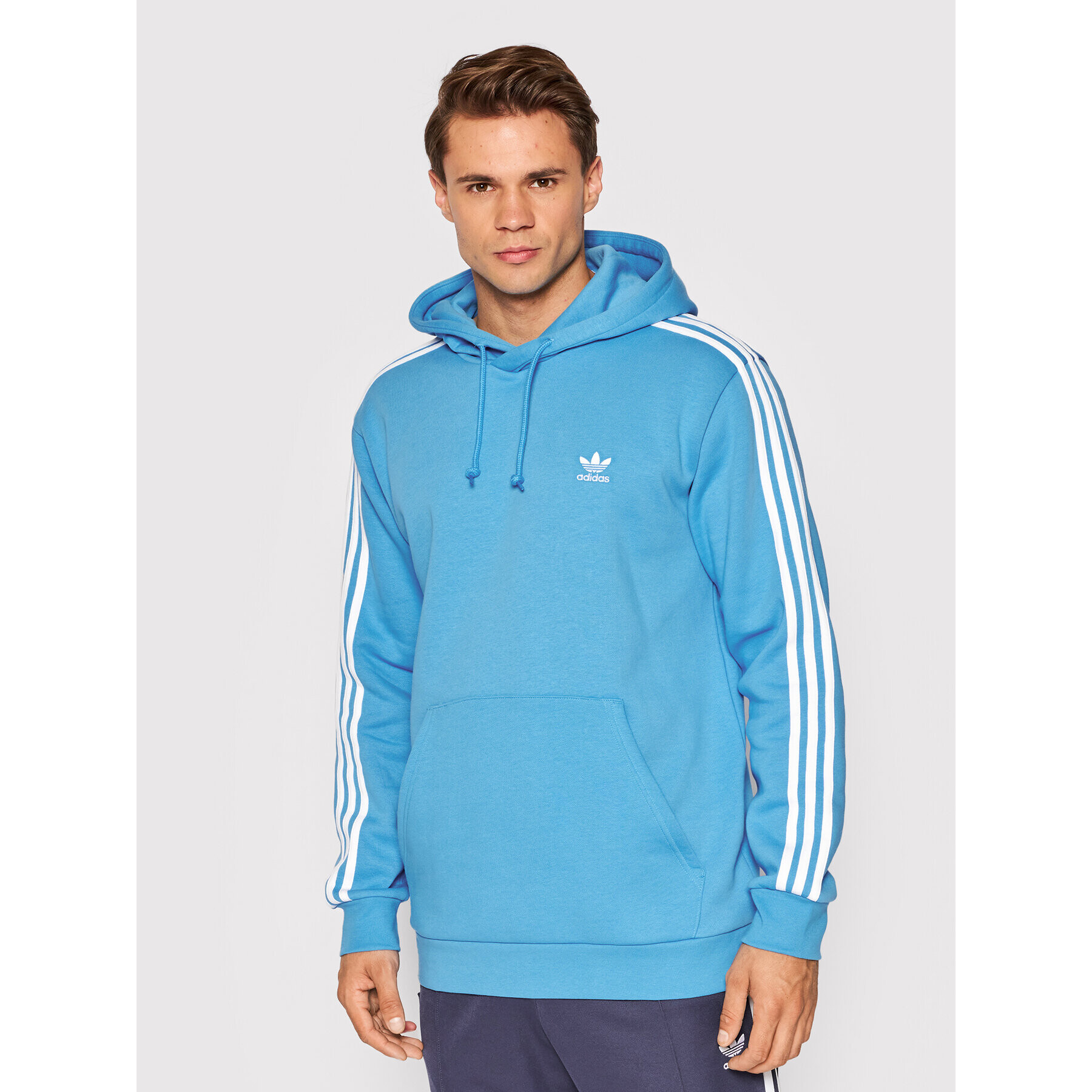 adidas Mikina adicolor Classic 3-Stripes HE9476 Modrá Regular Fit - Pepit.cz