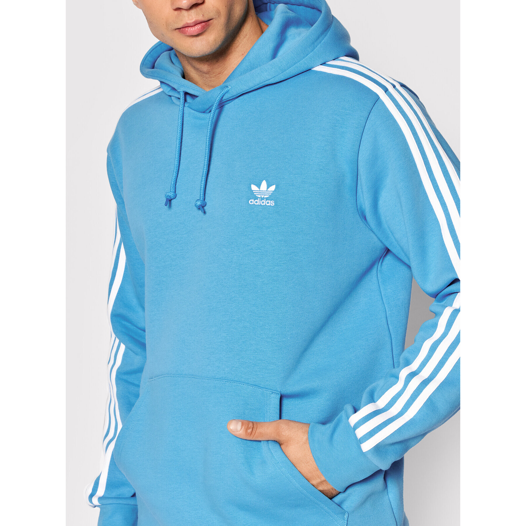 adidas Mikina adicolor Classic 3-Stripes HE9476 Modrá Regular Fit - Pepit.cz