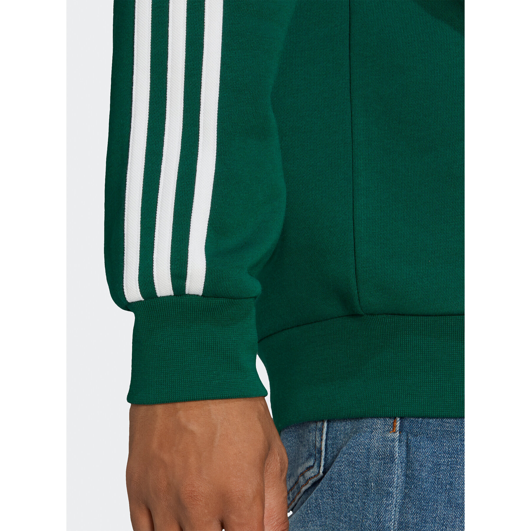 adidas Mikina Adicolor Classics 3-Stripes Crew Sweatshirt IA4863 Zelená Regular Fit - Pepit.cz