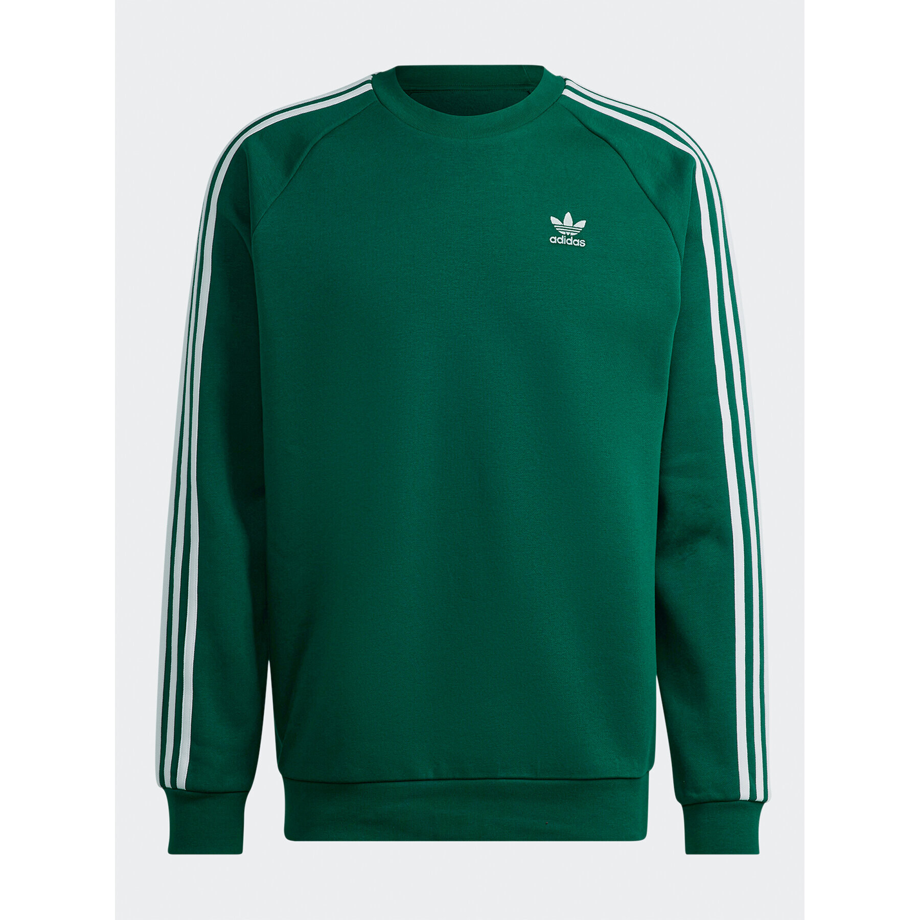 adidas Mikina Adicolor Classics 3-Stripes Crew Sweatshirt IA4863 Zelená Regular Fit - Pepit.cz