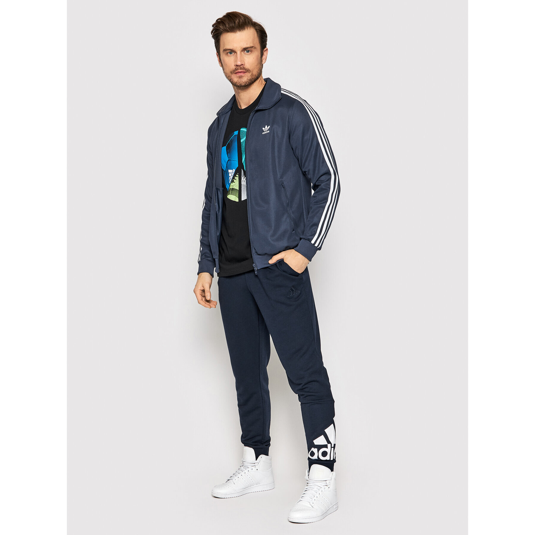 adidas Mikina adicolor Classics Beckenbauer Primeblue Track HB9445 Tmavomodrá Slim Fit - Pepit.cz