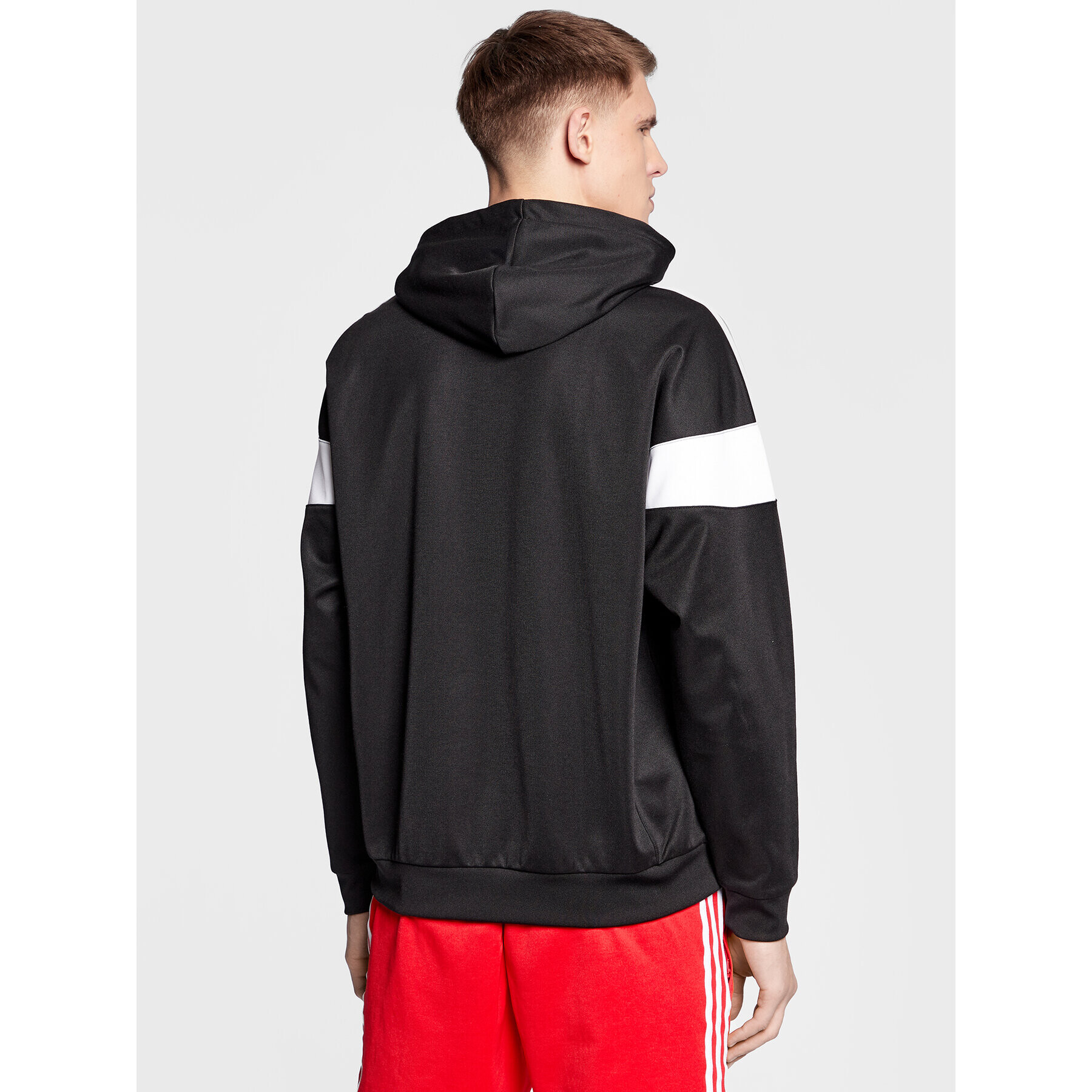 adidas Mikina Adicolor Classics Cut Line Hoodie HS2065 Černá Loose Fit - Pepit.cz