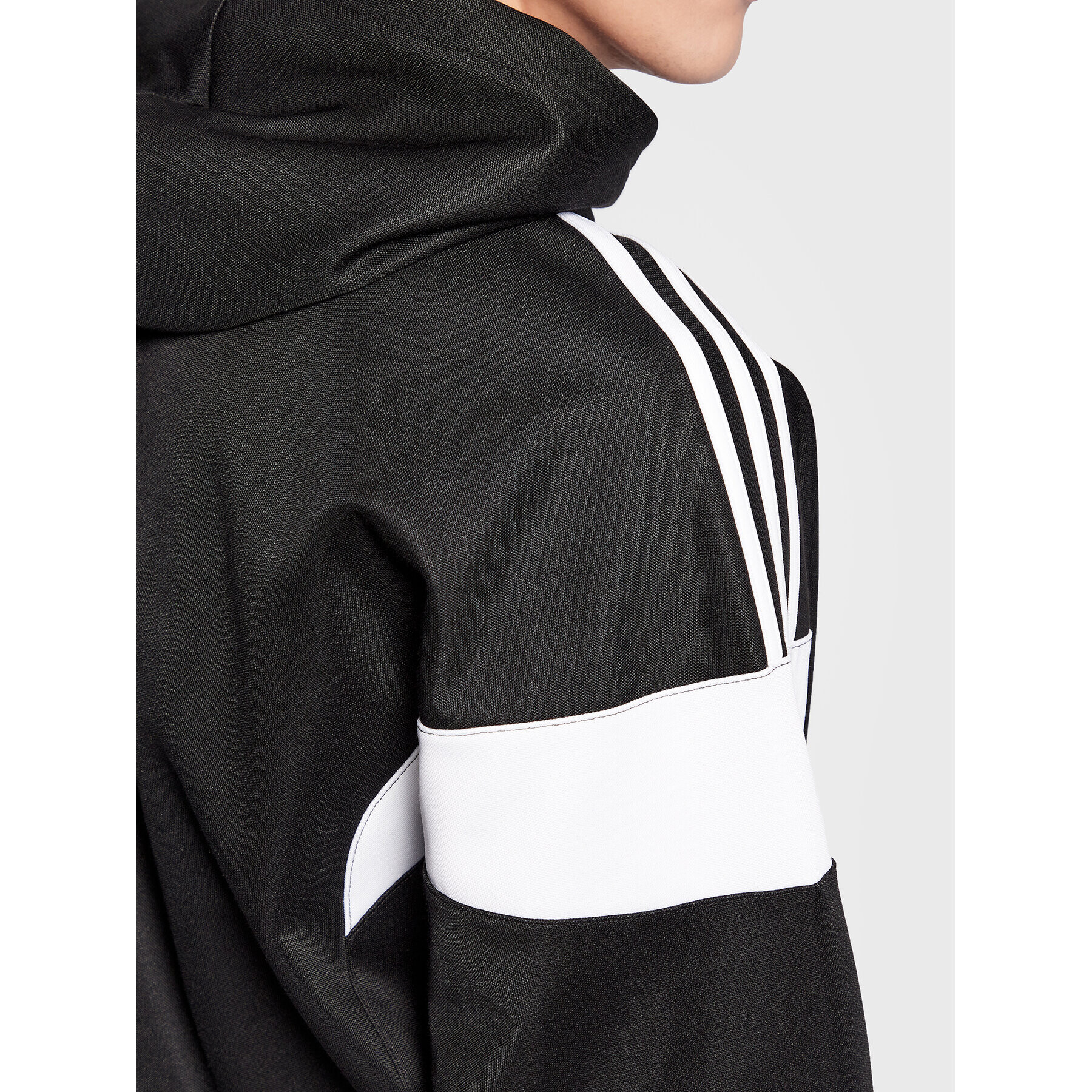 adidas Mikina Adicolor Classics Cut Line Hoodie HS2065 Černá Loose Fit - Pepit.cz