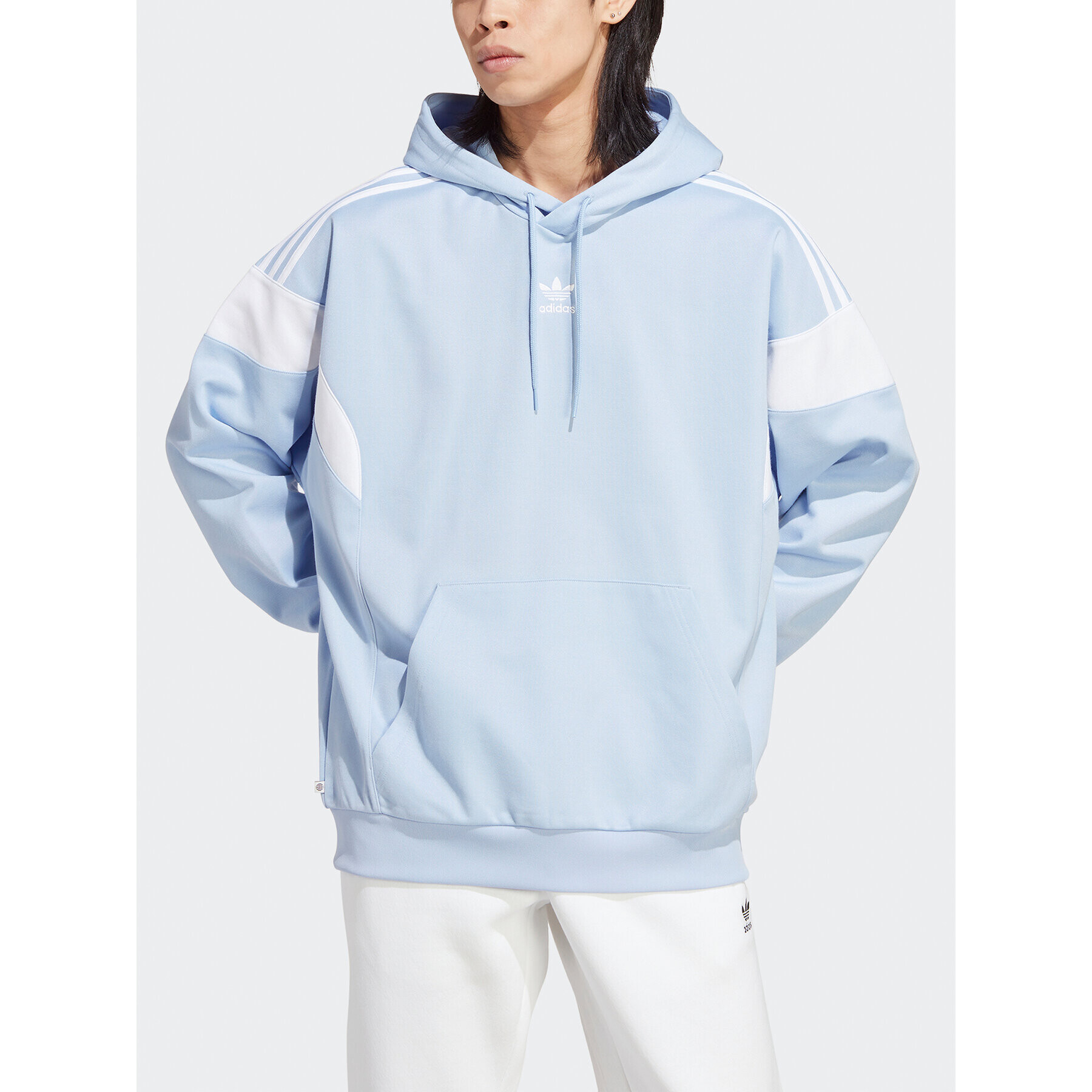 adidas Mikina Adicolor Classics Cut Line Hoodie IB9944 Modrá Loose Fit - Pepit.cz