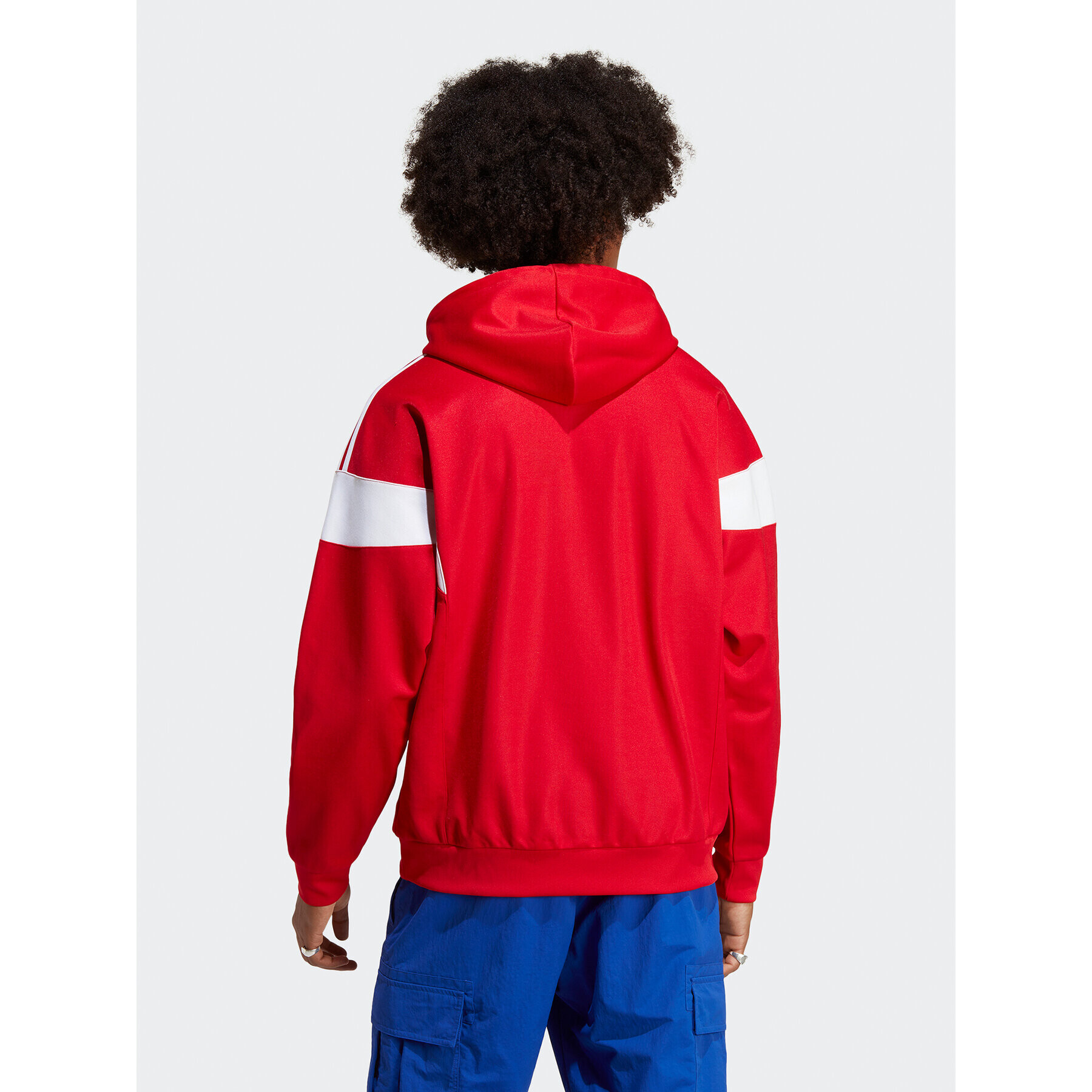 adidas Mikina Adicolor Classics Cut Line Hoodie IB9945 Červená Loose Fit - Pepit.cz