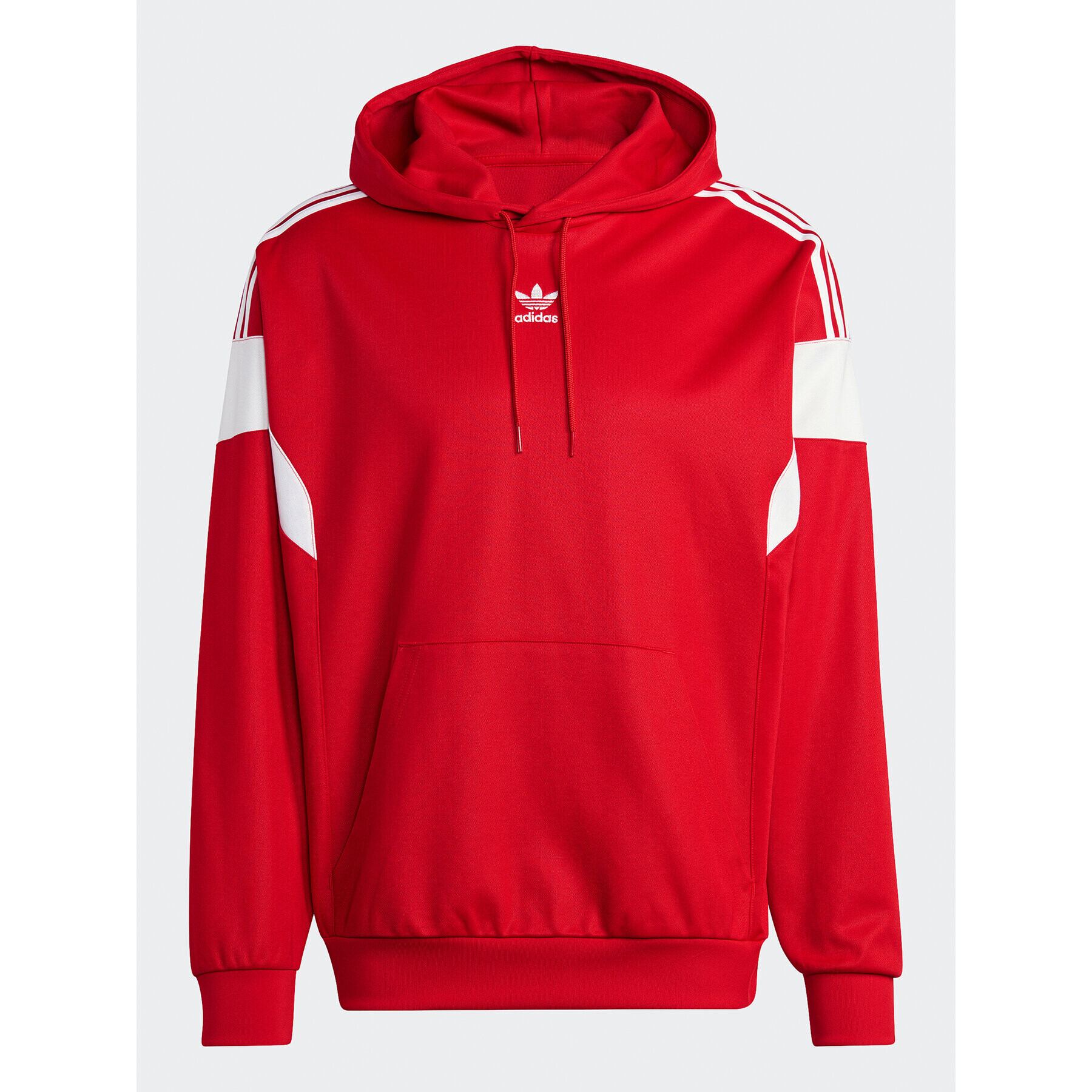 adidas Mikina Adicolor Classics Cut Line Hoodie IB9945 Červená Loose Fit - Pepit.cz