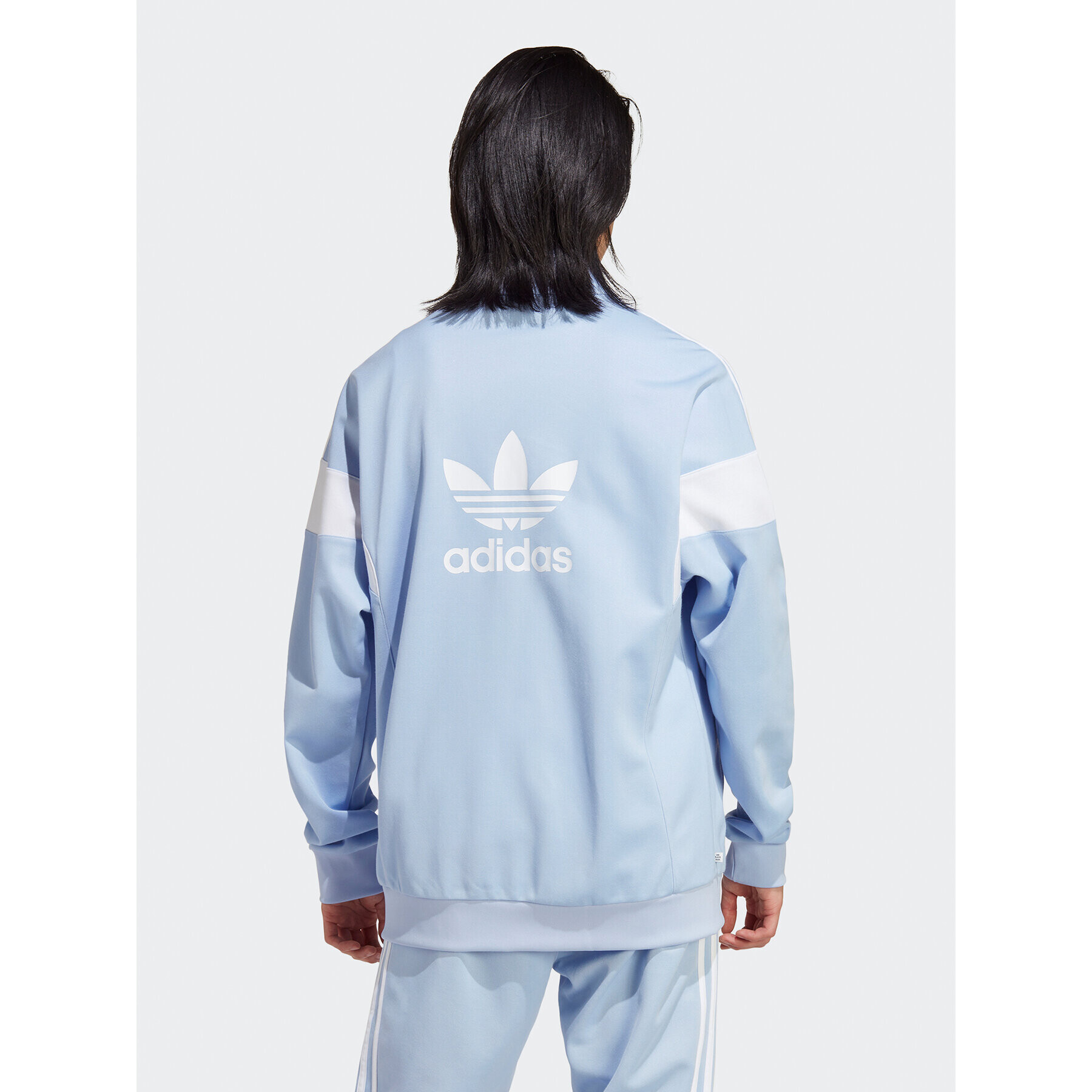 adidas Mikina Adicolor Classics Cut Line Track Top IB9949 Modrá Loose Fit - Pepit.cz