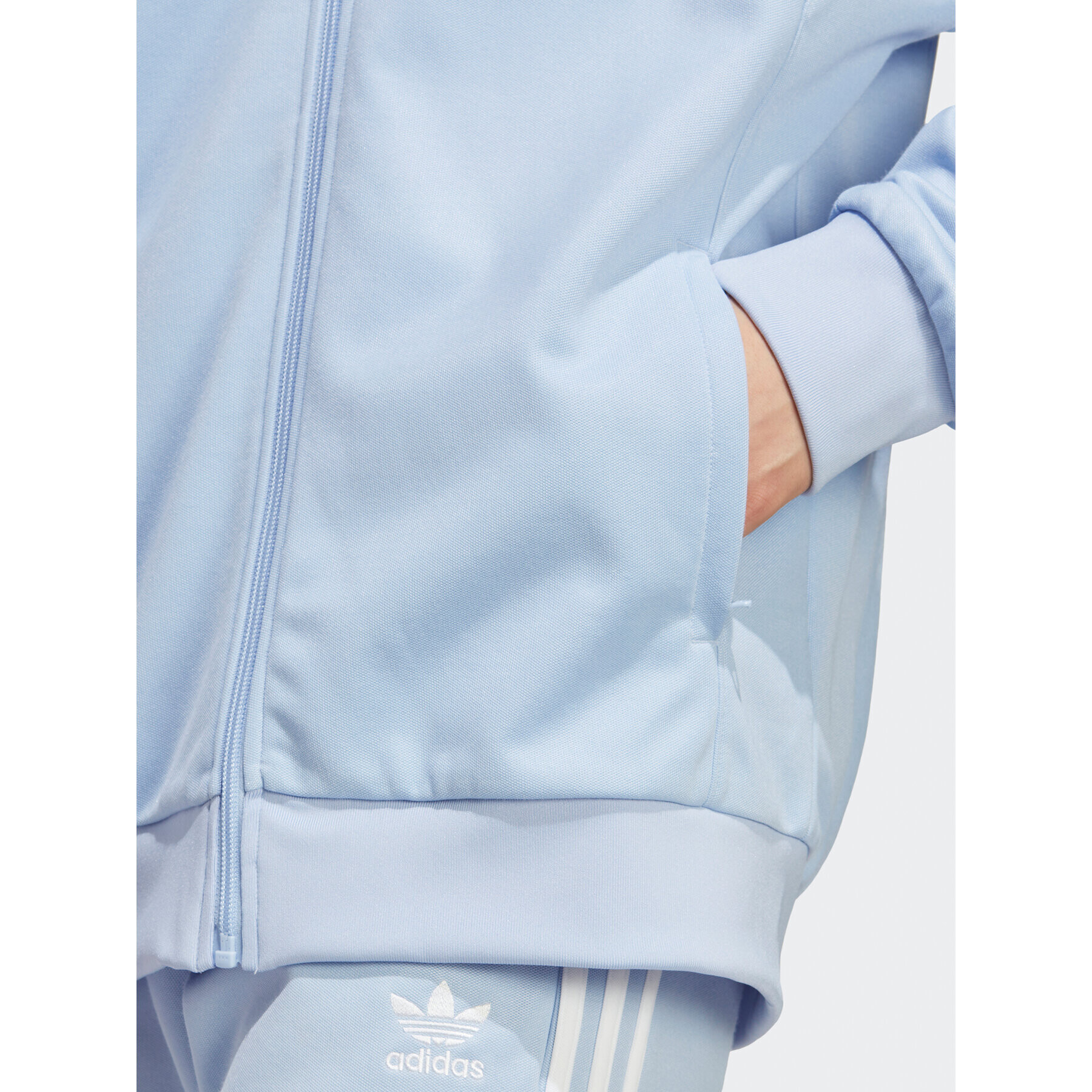 adidas Mikina Adicolor Classics Cut Line Track Top IB9949 Modrá Loose Fit - Pepit.cz