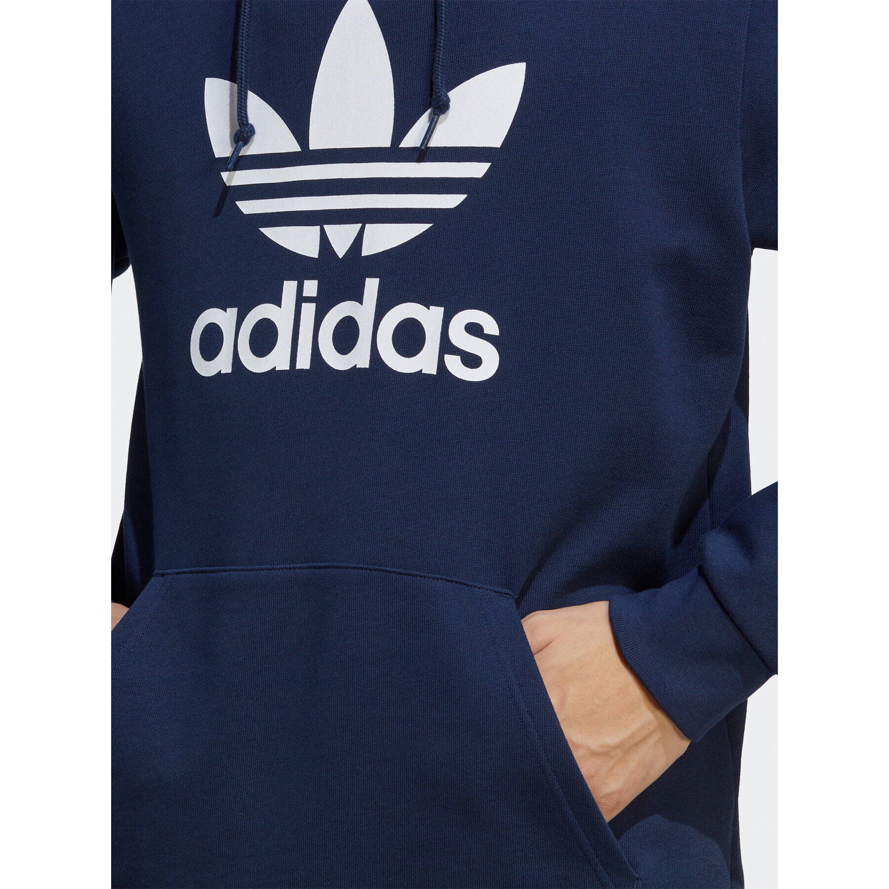 adidas Mikina adicolor Classics Trefoil Hoodie IA4886 Tmavomodrá Regular Fit - Pepit.cz