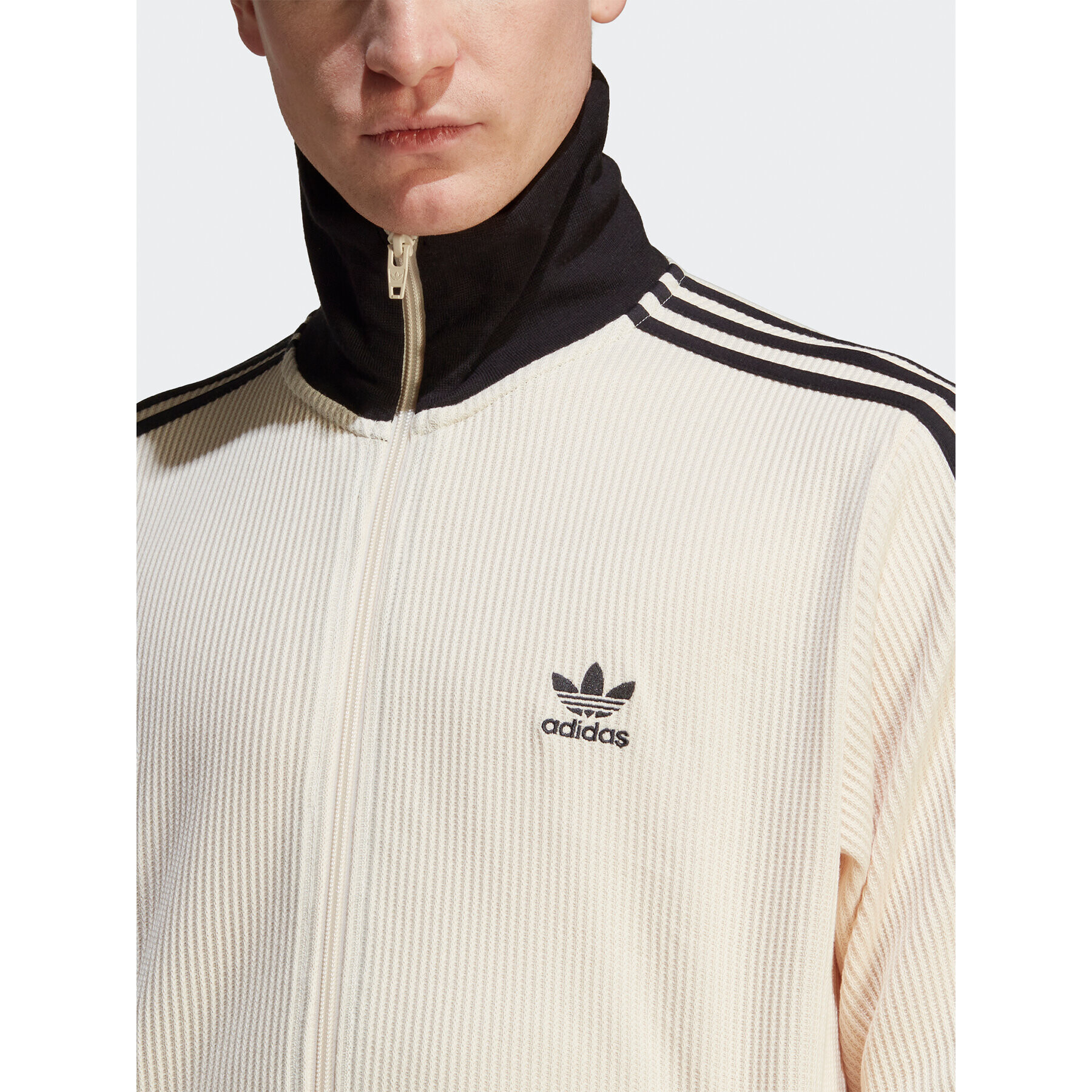 adidas Mikina Adicolor Classics Waffle Beckenbauer Track Top HR3307 Béžová Slim Fit - Pepit.cz