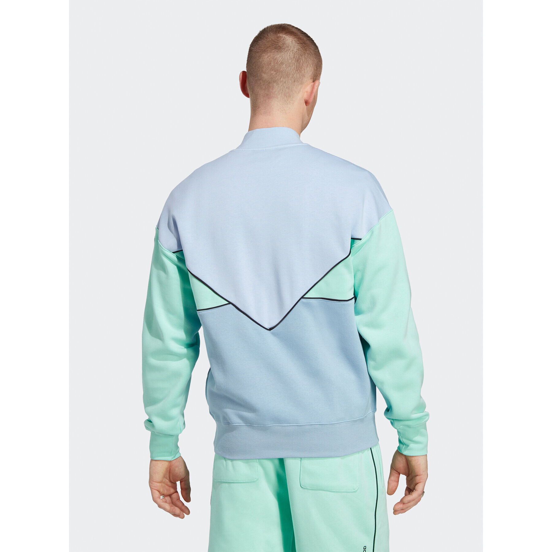 adidas Mikina Adicolor Seasonal Archive Half-Zip Crew Sweatshirt HR5340 Modrá Regular Fit - Pepit.cz