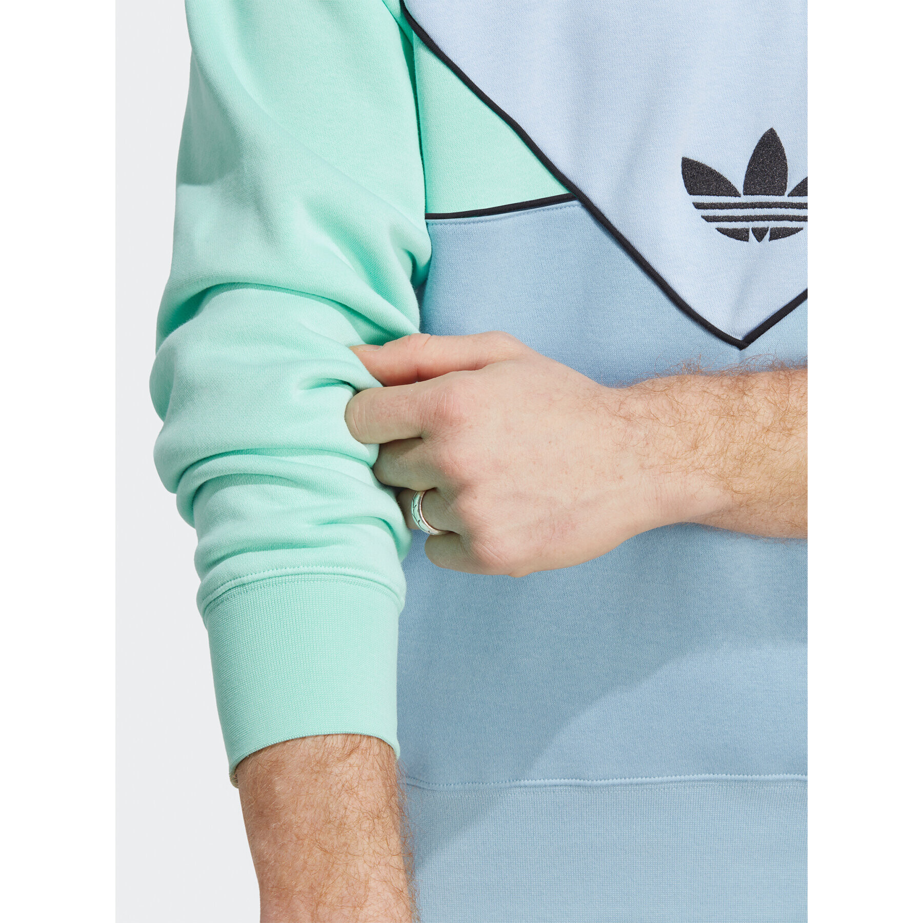 adidas Mikina Adicolor Seasonal Archive Half-Zip Crew Sweatshirt HR5340 Modrá Regular Fit - Pepit.cz