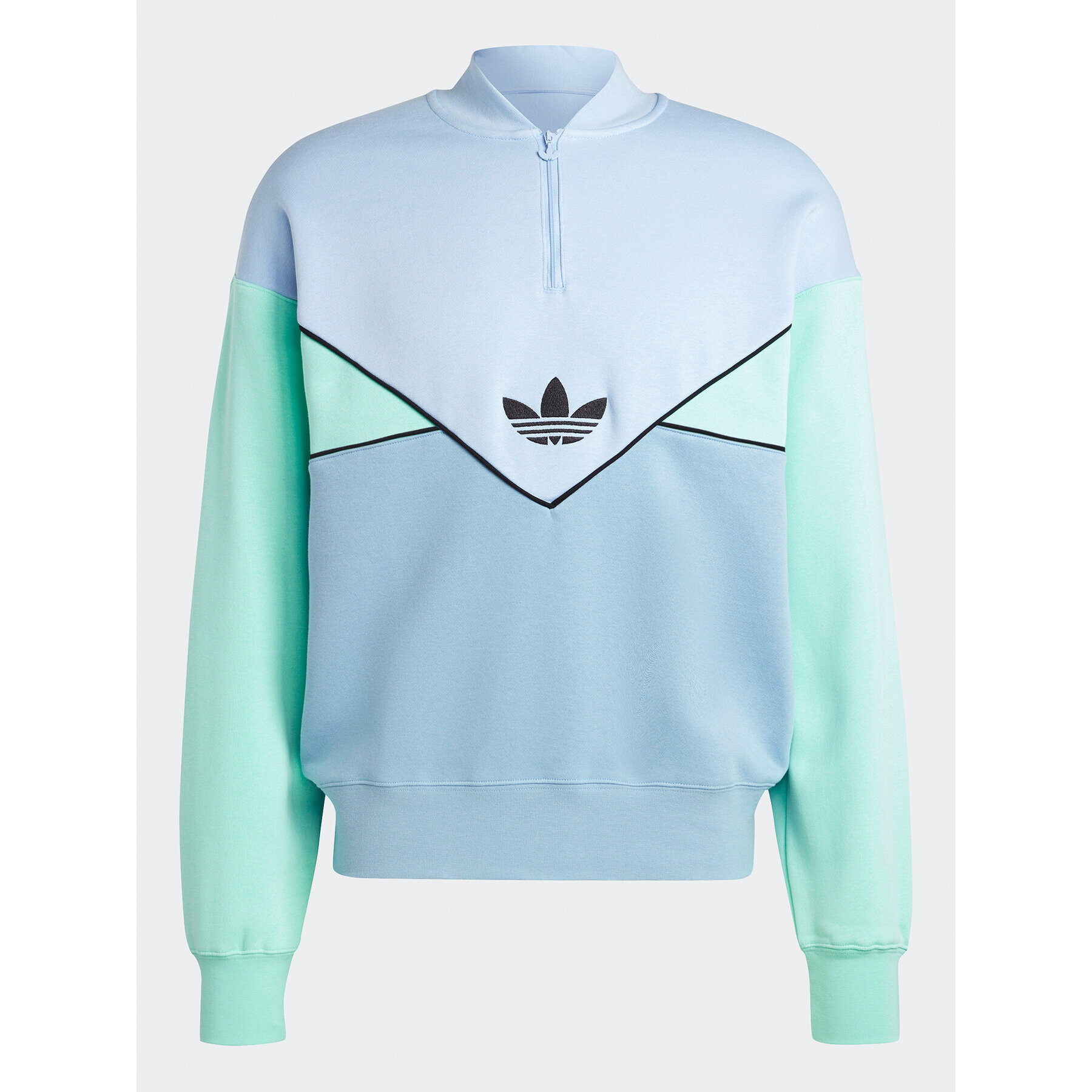 adidas Mikina Adicolor Seasonal Archive Half-Zip Crew Sweatshirt HR5340 Modrá Regular Fit - Pepit.cz