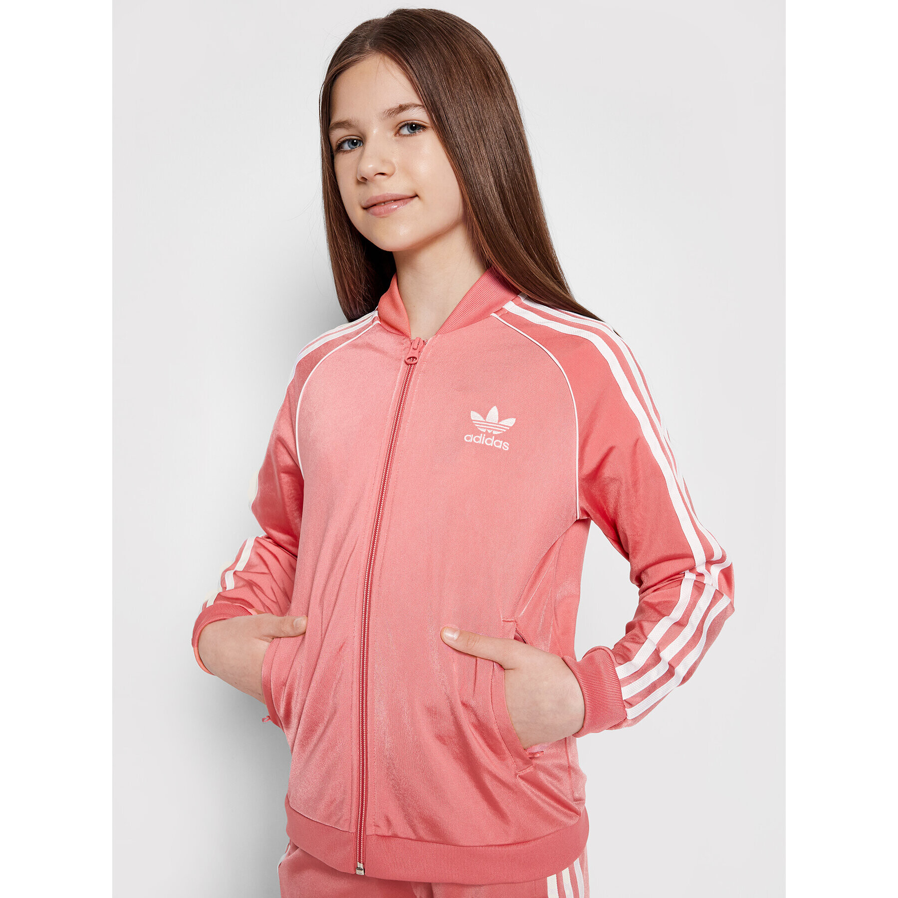 adidas Mikina adicolor Sst GN8450 Růžová Regular Fit - Pepit.cz