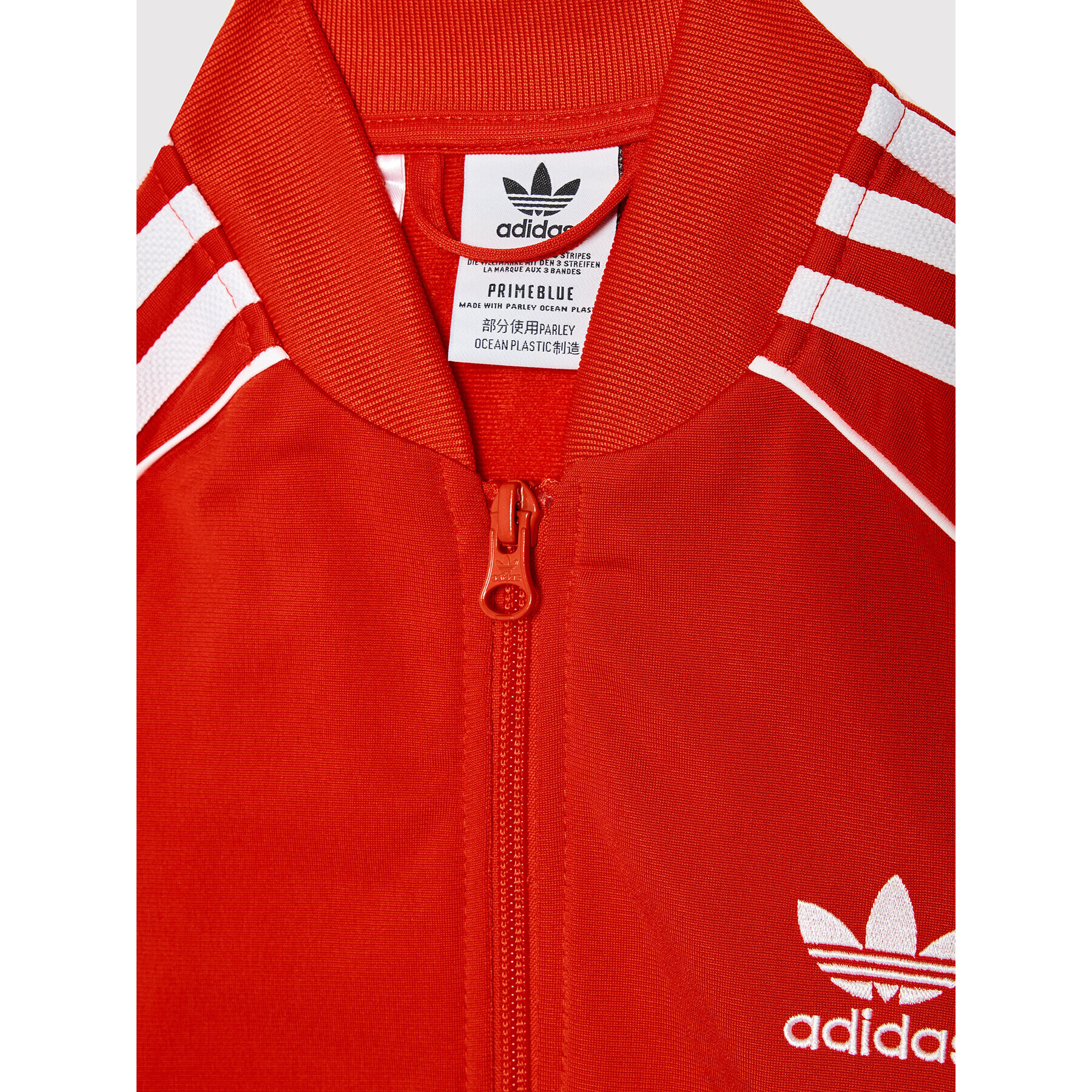 adidas Mikina adicolor Sst Track H37865 Červená Regular Fit - Pepit.cz