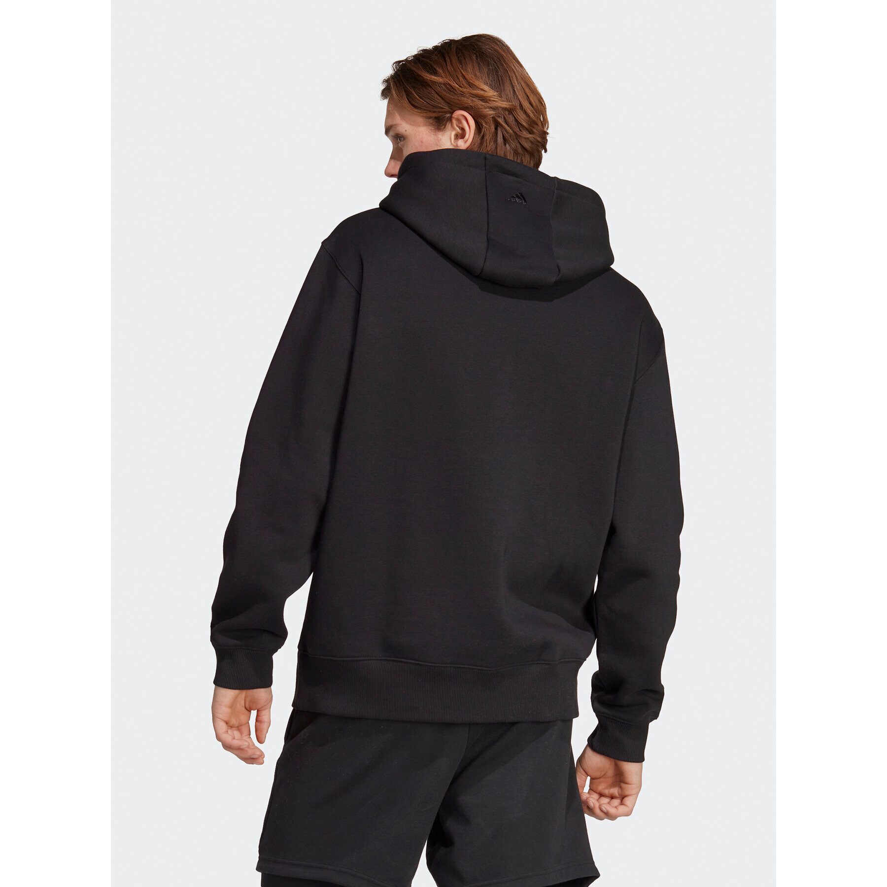 adidas Mikina All SZN Fleece Graphic Hoodie IC9771 Černá Loose Fit - Pepit.cz