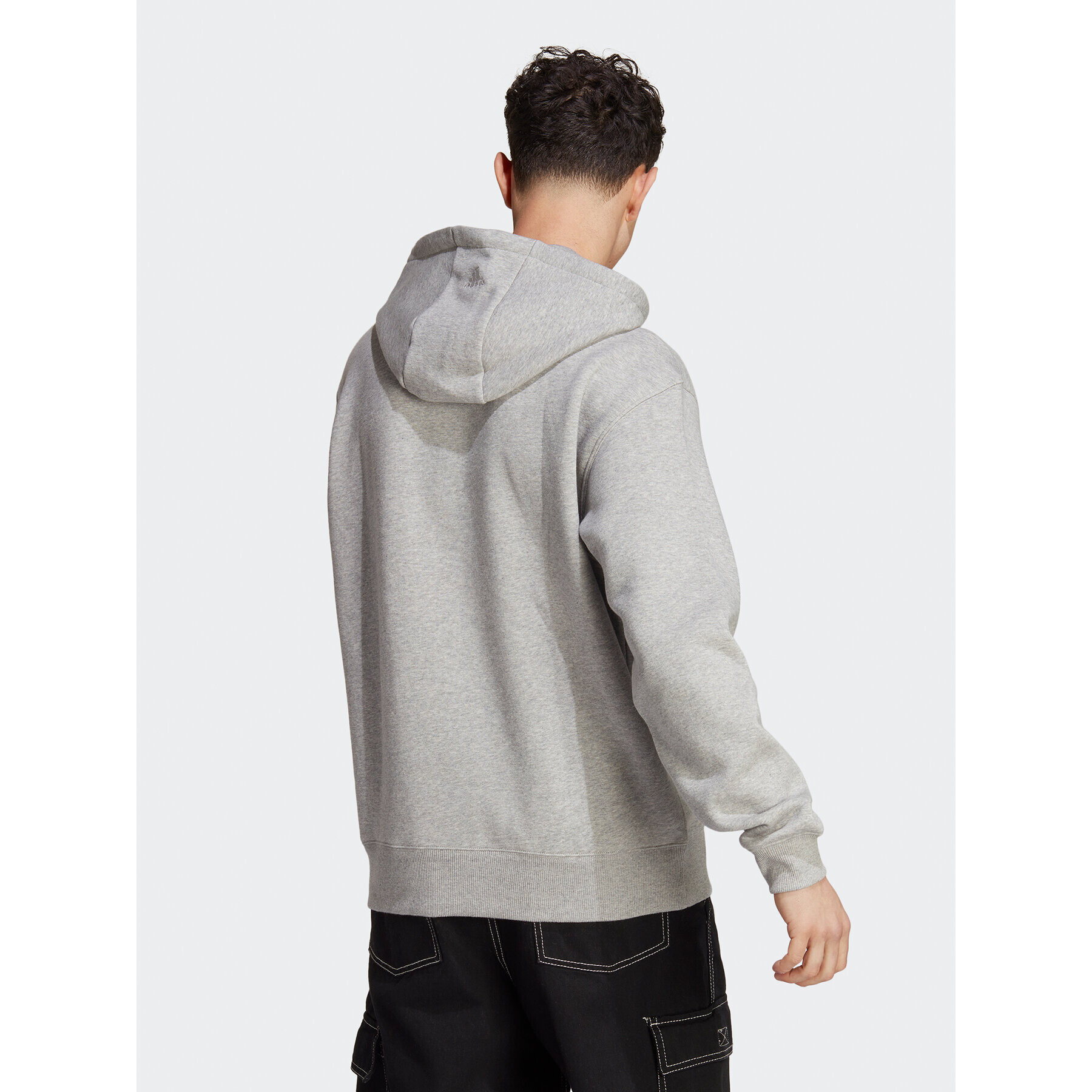 adidas Mikina All SZN Fleece Graphic Hoodie IC9772 Šedá Loose Fit - Pepit.cz