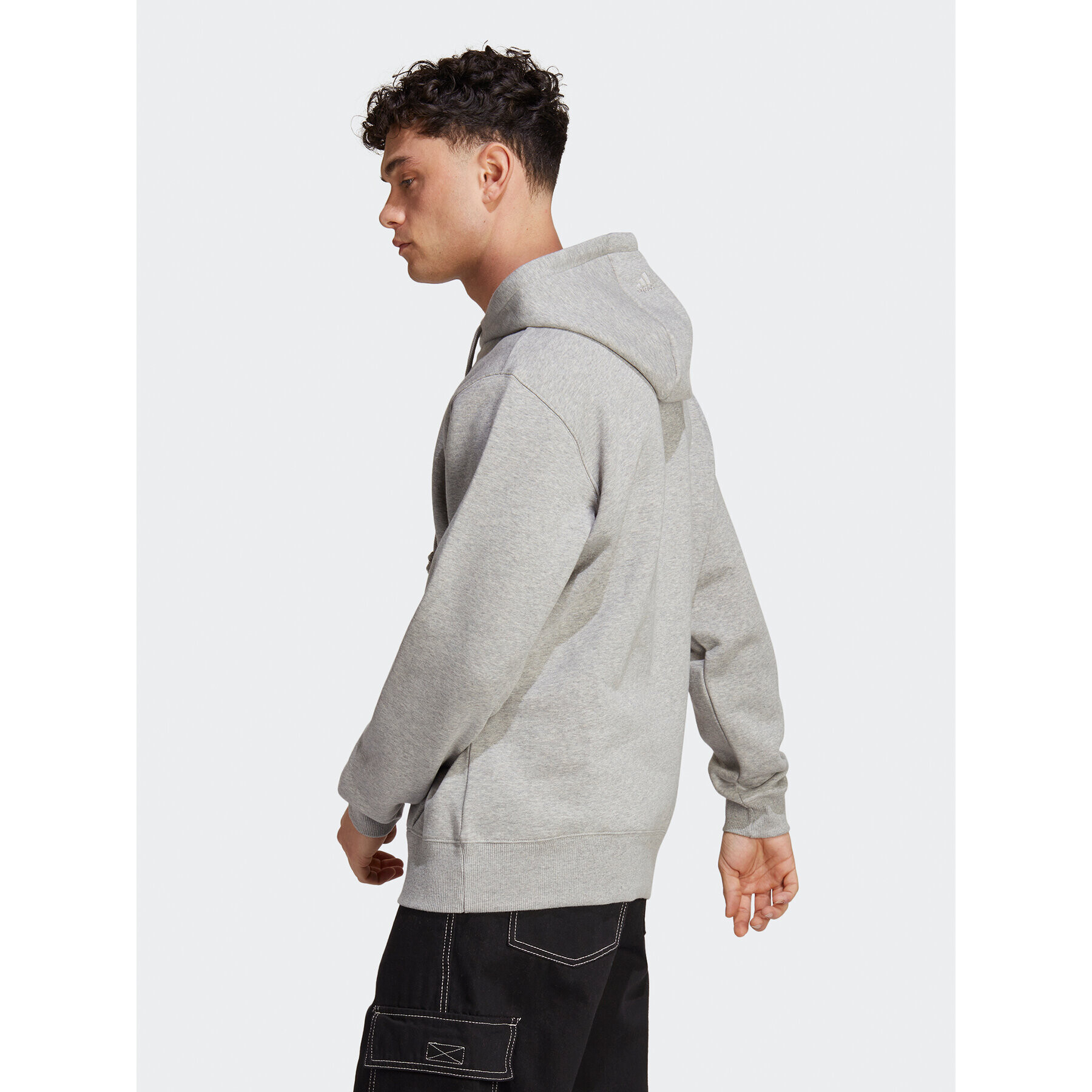 adidas Mikina All SZN Fleece Graphic Hoodie IC9772 Šedá Loose Fit - Pepit.cz