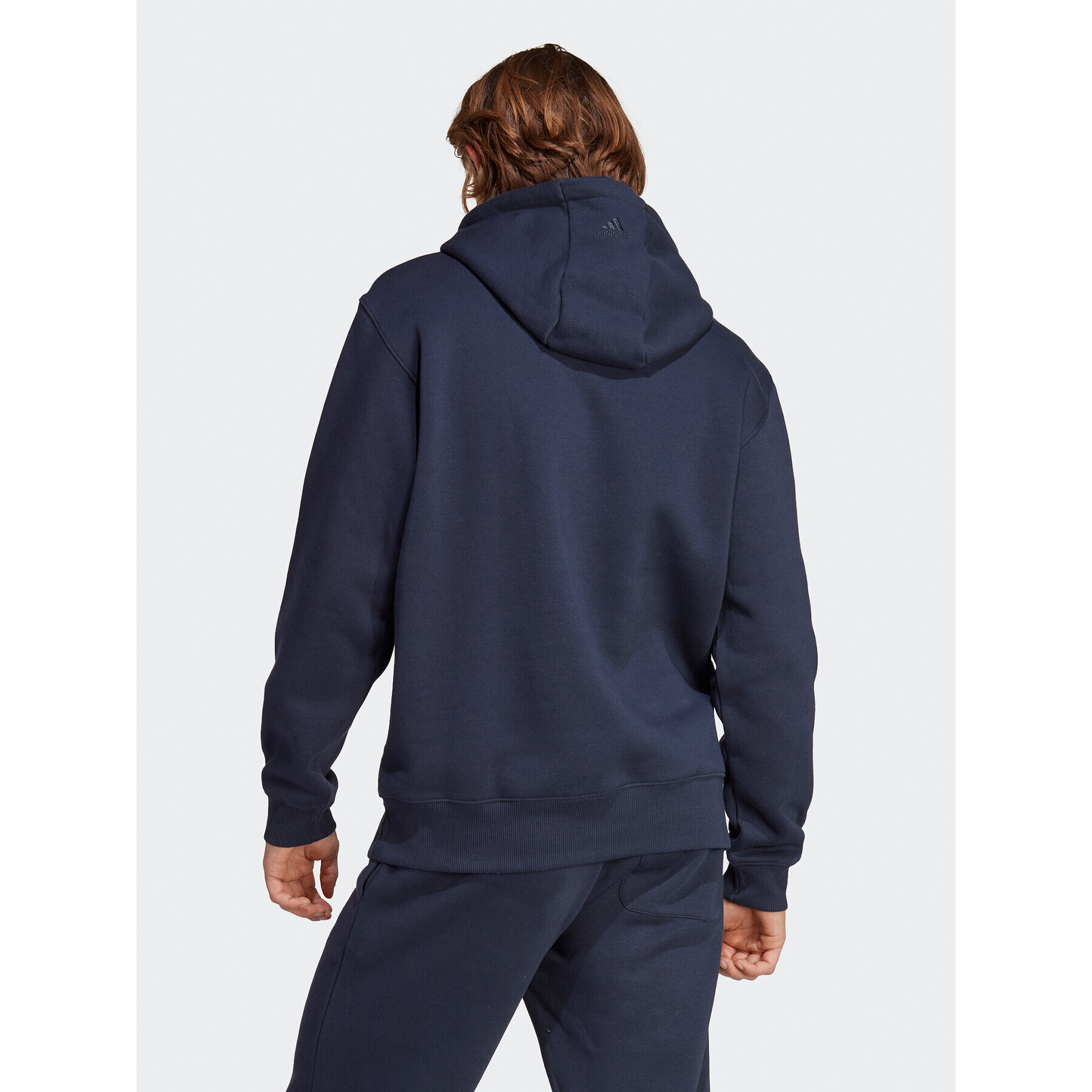 adidas Mikina All SZN Fleece Graphic Hoodie IC9774 Modrá Loose Fit - Pepit.cz