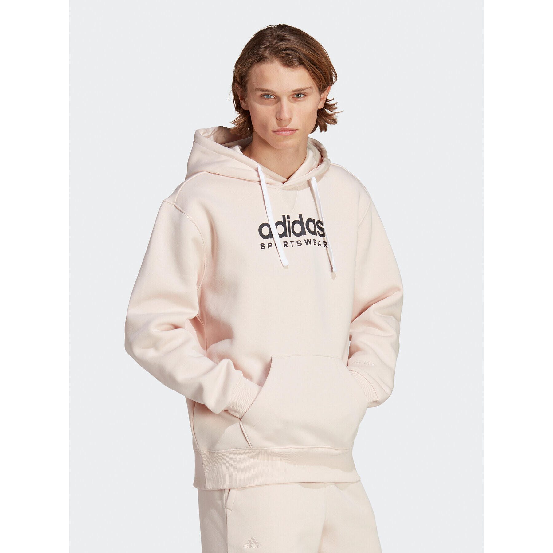 adidas Mikina All SZN Fleece Graphic Hoodie IC9776 Růžová Loose Fit - Pepit.cz