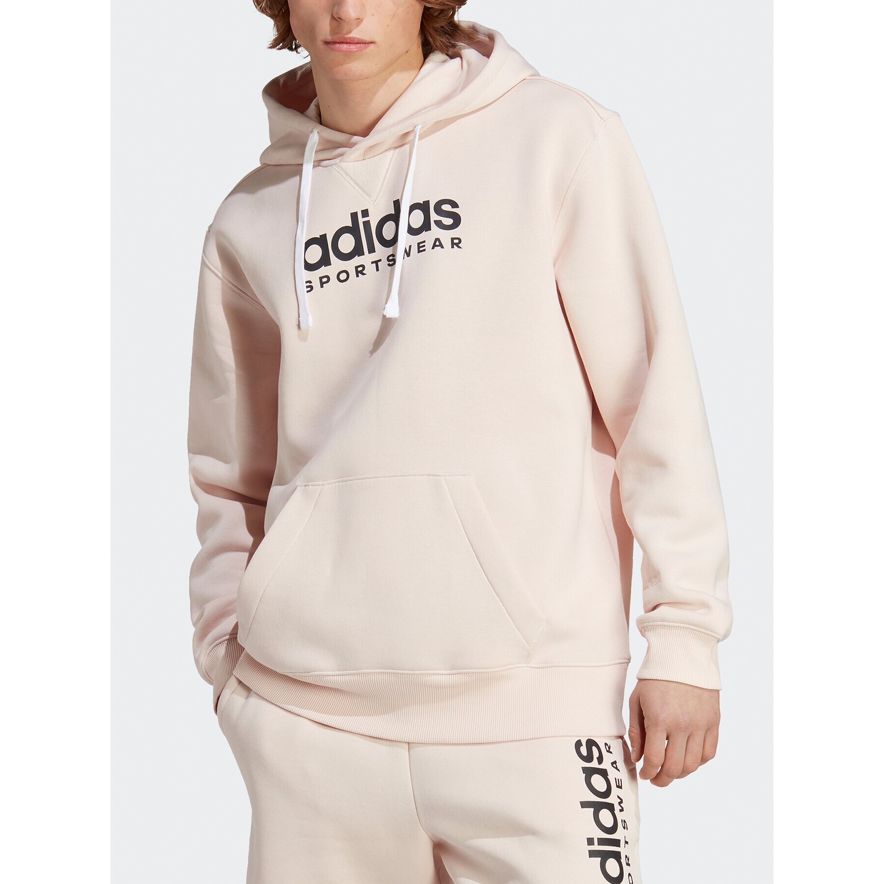 adidas Mikina All SZN Fleece Graphic Hoodie IC9776 Růžová Loose Fit - Pepit.cz