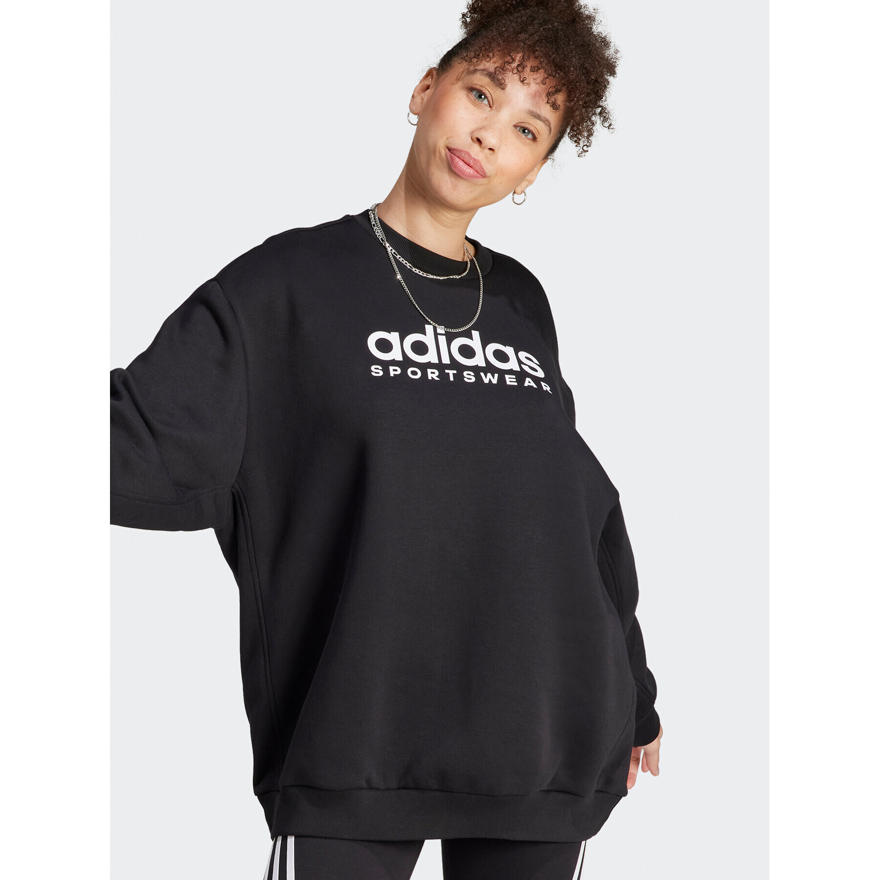 adidas Mikina ALL SZN Fleece Graphic HZ5740 Černá Loose Fit - Pepit.cz