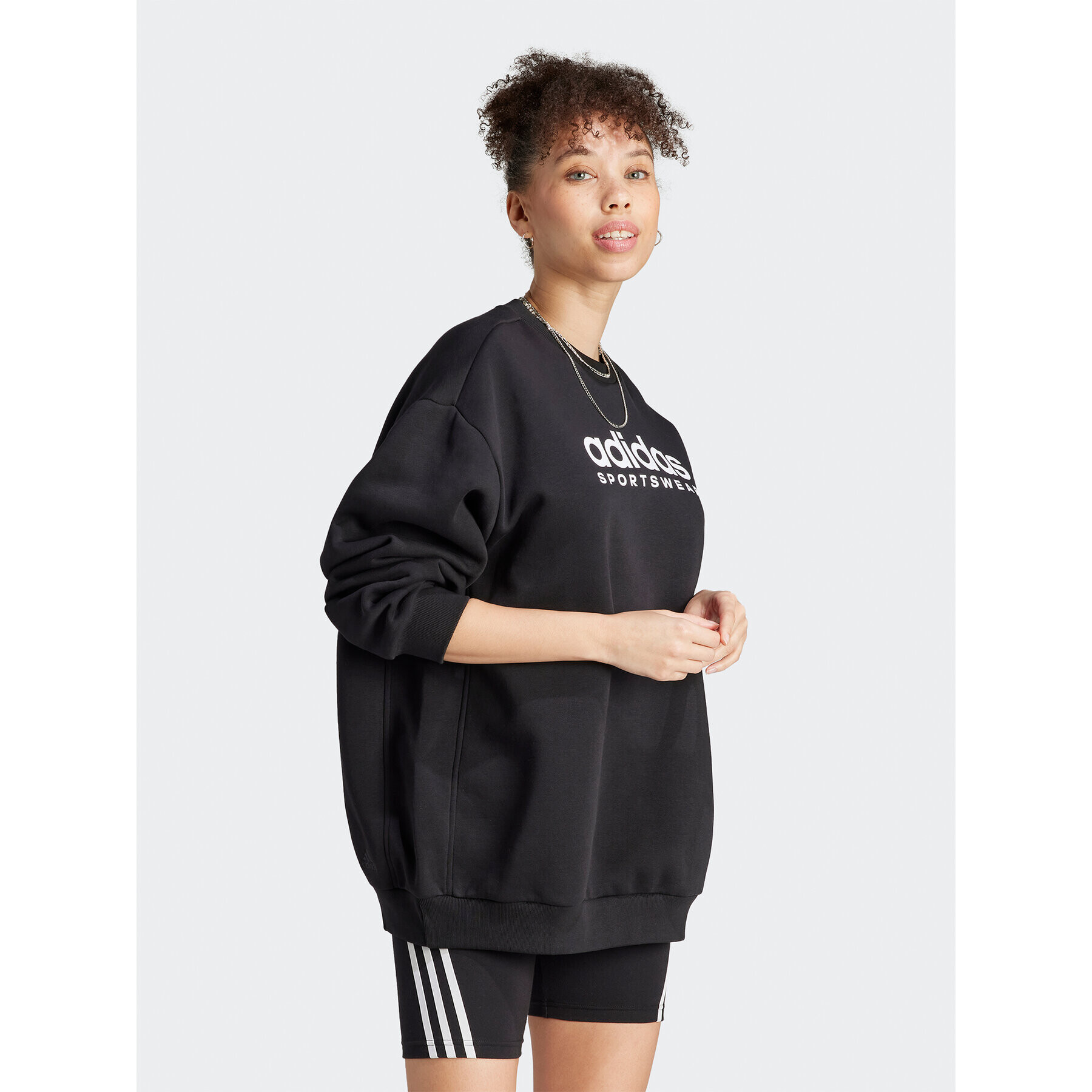 adidas Mikina ALL SZN Fleece Graphic HZ5740 Černá Loose Fit - Pepit.cz