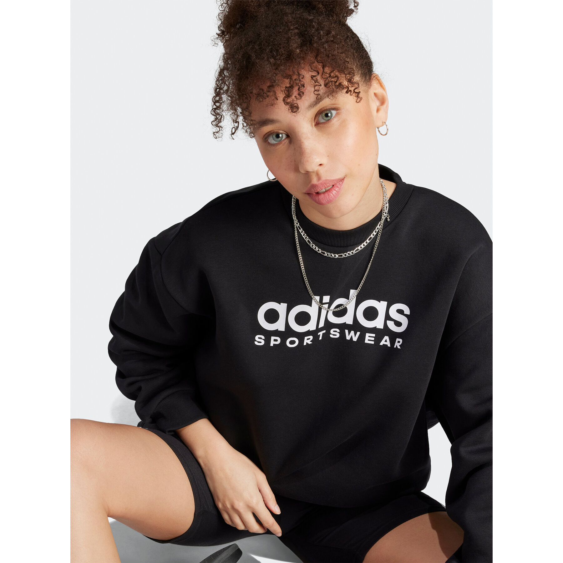 adidas Mikina ALL SZN Fleece Graphic HZ5740 Černá Loose Fit - Pepit.cz