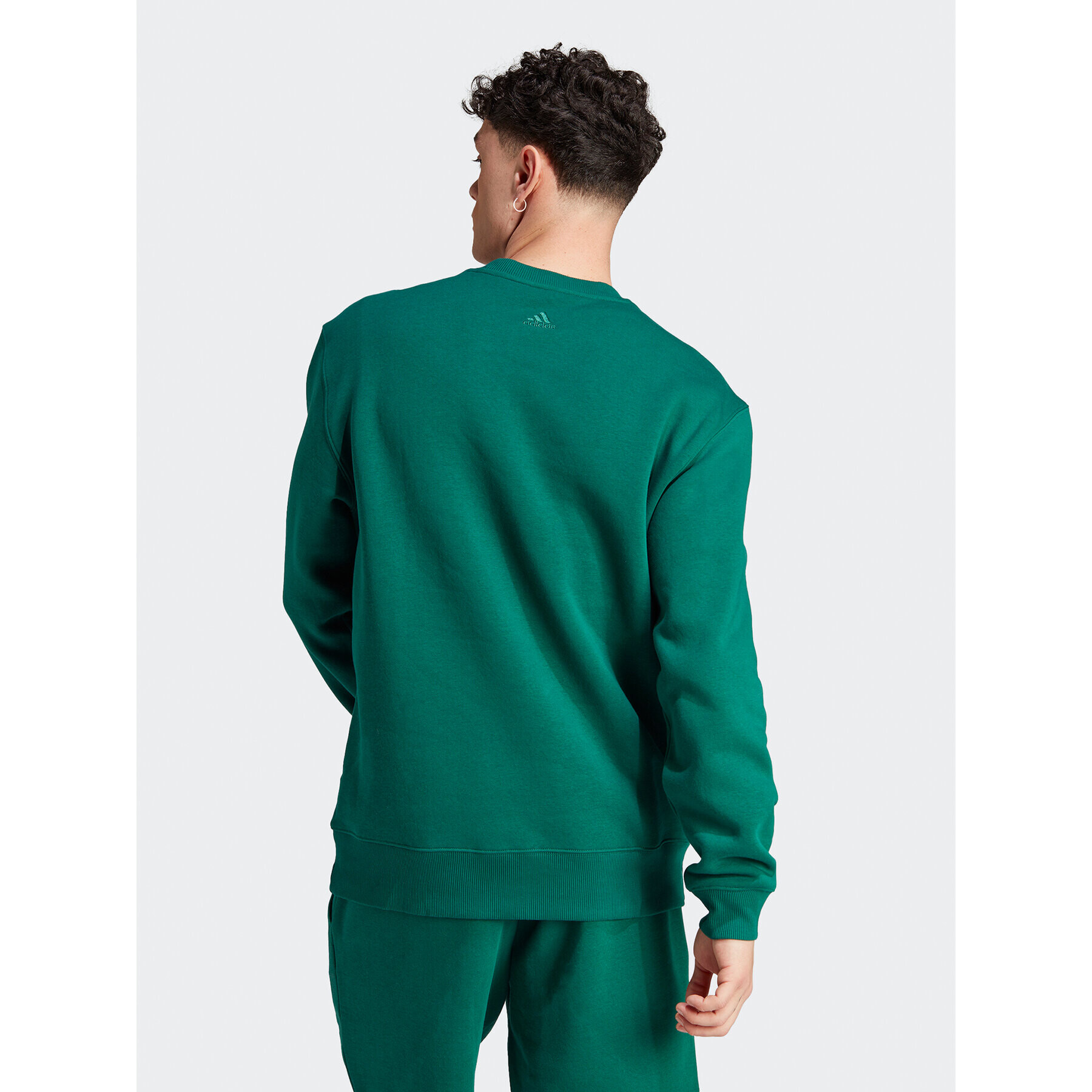 adidas Mikina All SZN Fleece Graphic IJ9440 Zelená Loose Fit - Pepit.cz