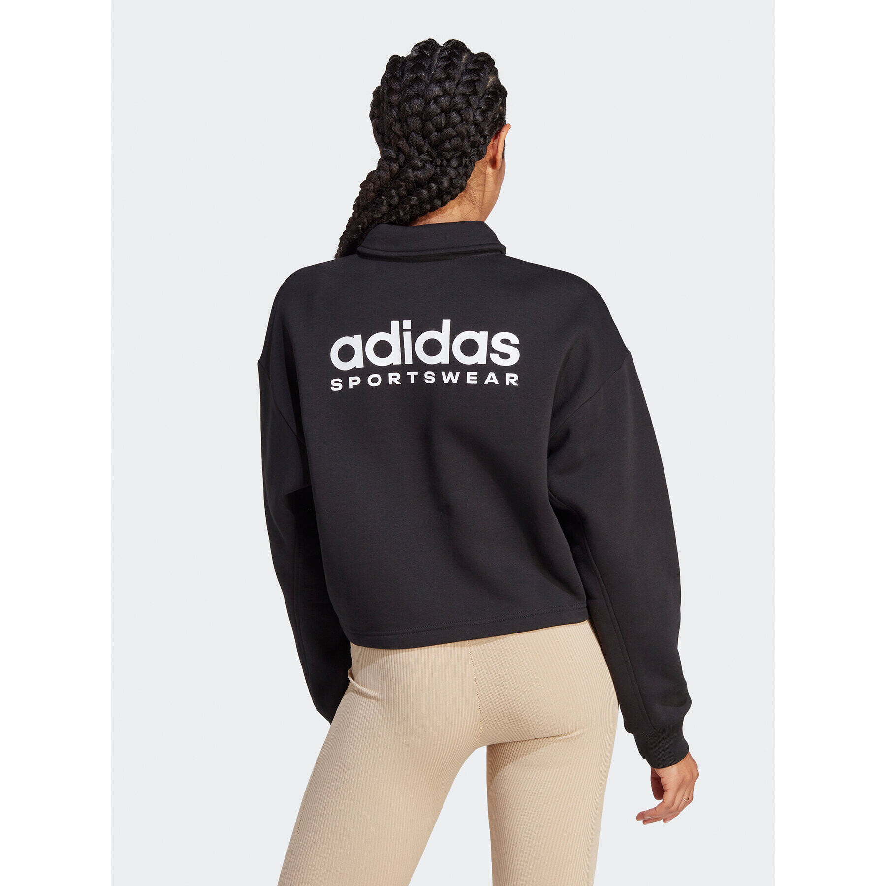 adidas Mikina All SZN Fleece Graphic IL1514 Černá Loose Fit - Pepit.cz