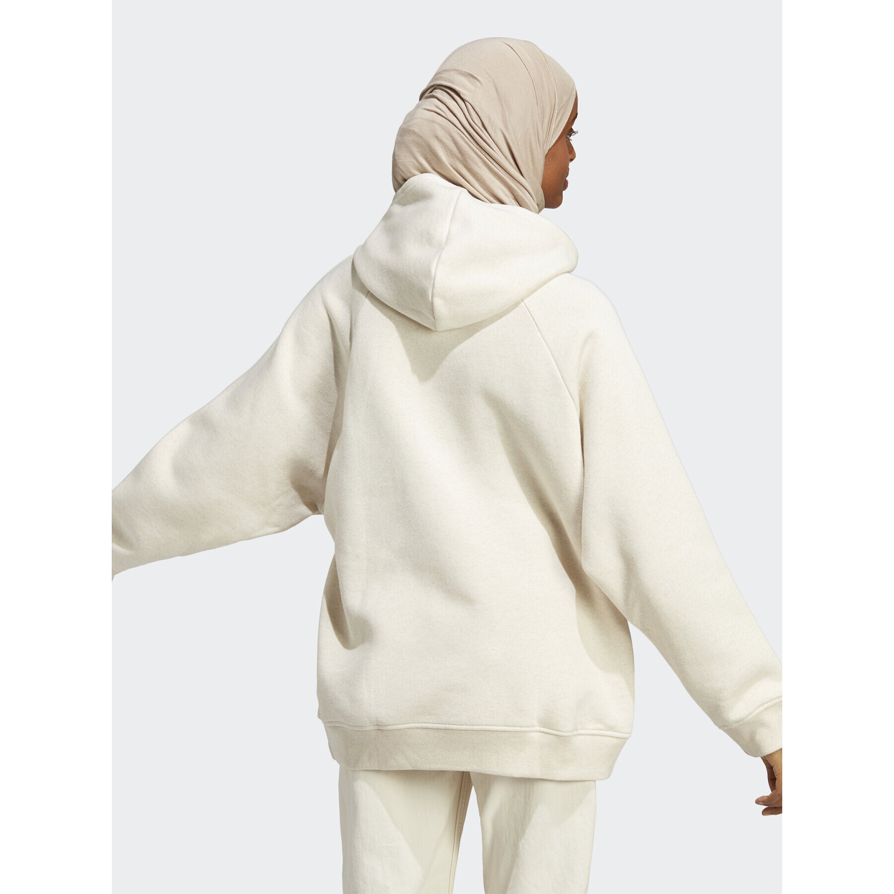 adidas Mikina ALL SZN Fleece IC6432 Écru Loose Fit - Pepit.cz