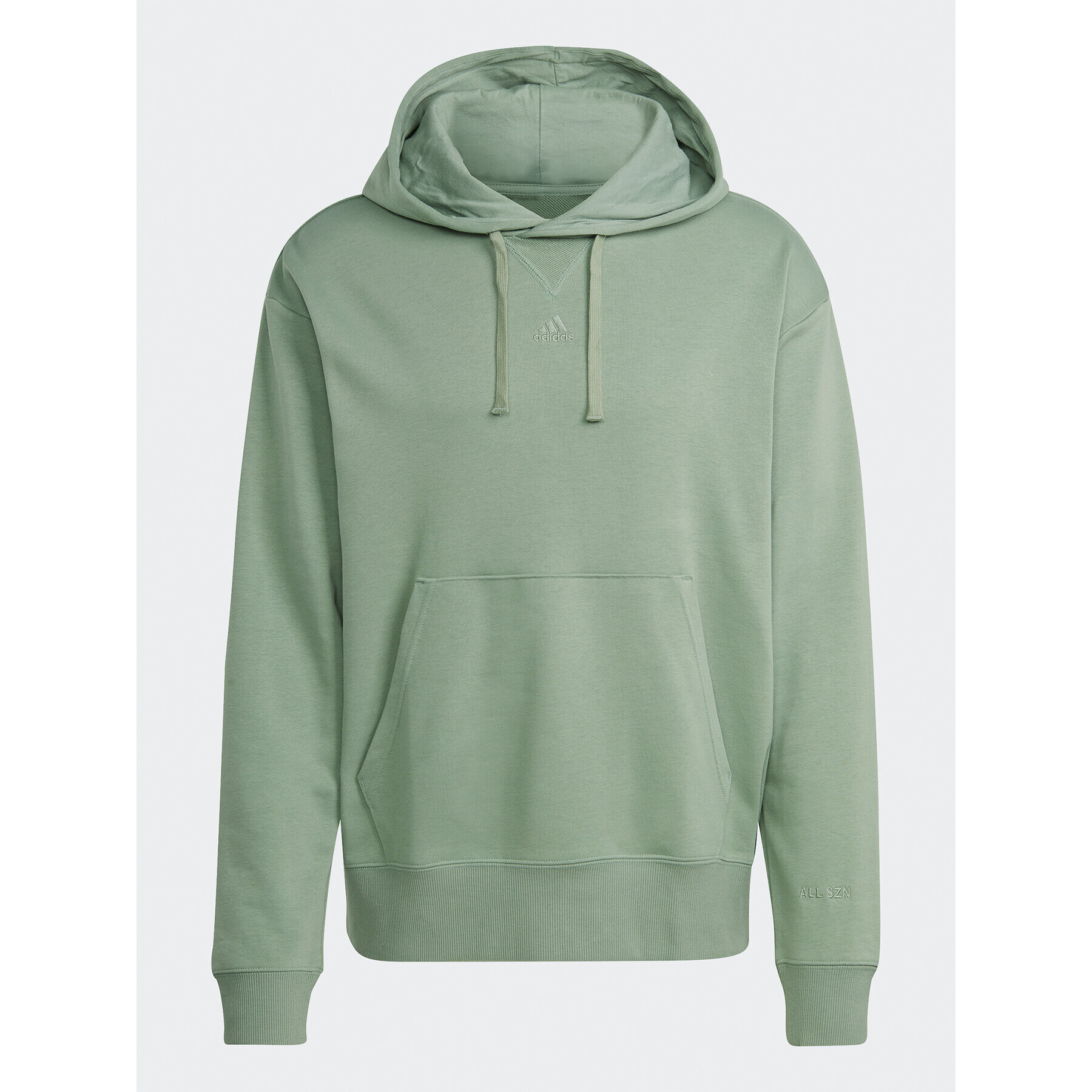 adidas Mikina ALL SZN French Terry Hoodie IC9765 Zelená Loose Fit - Pepit.cz