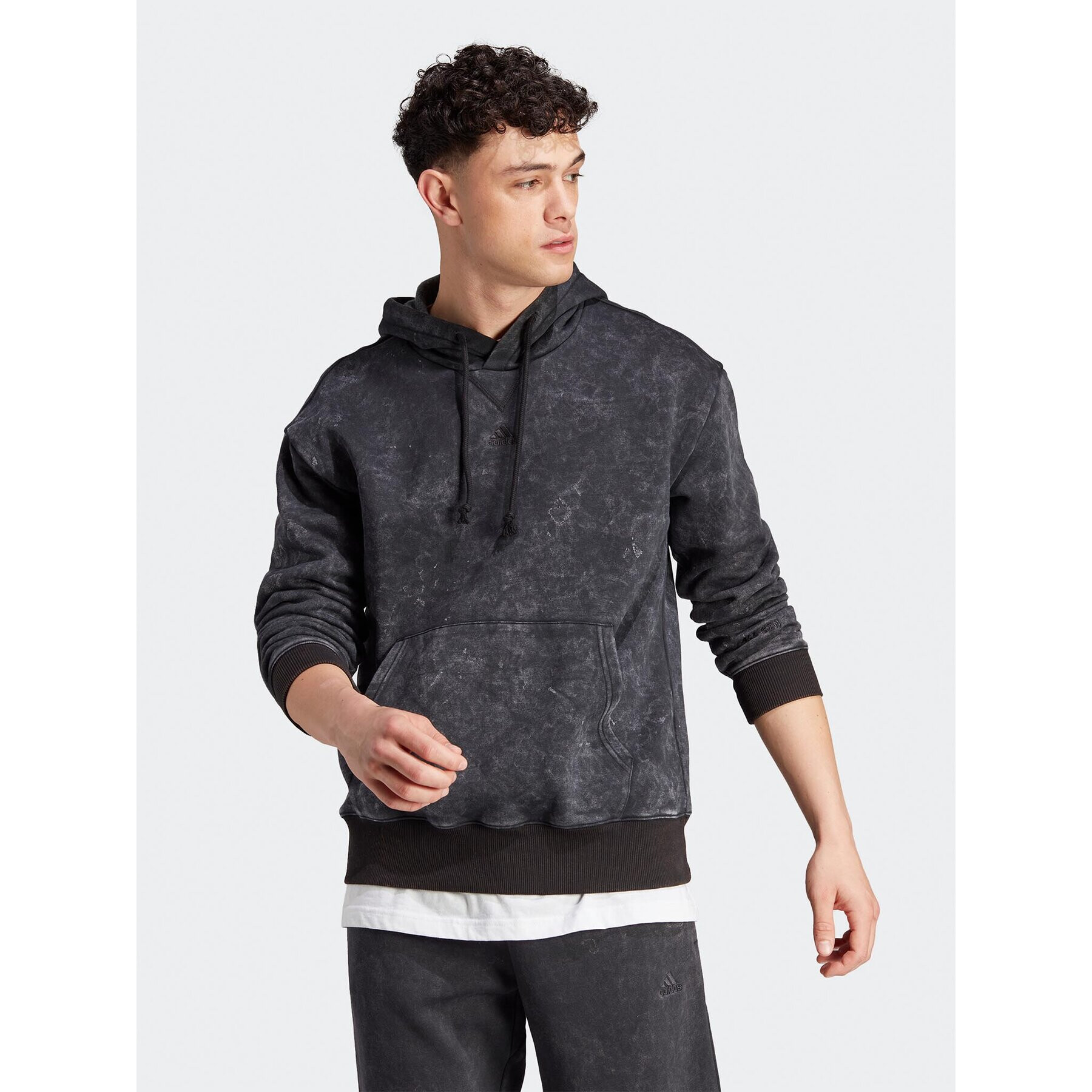 adidas Mikina ALL SZN Garment-Wash IJ6929 Černá Loose Fit - Pepit.cz