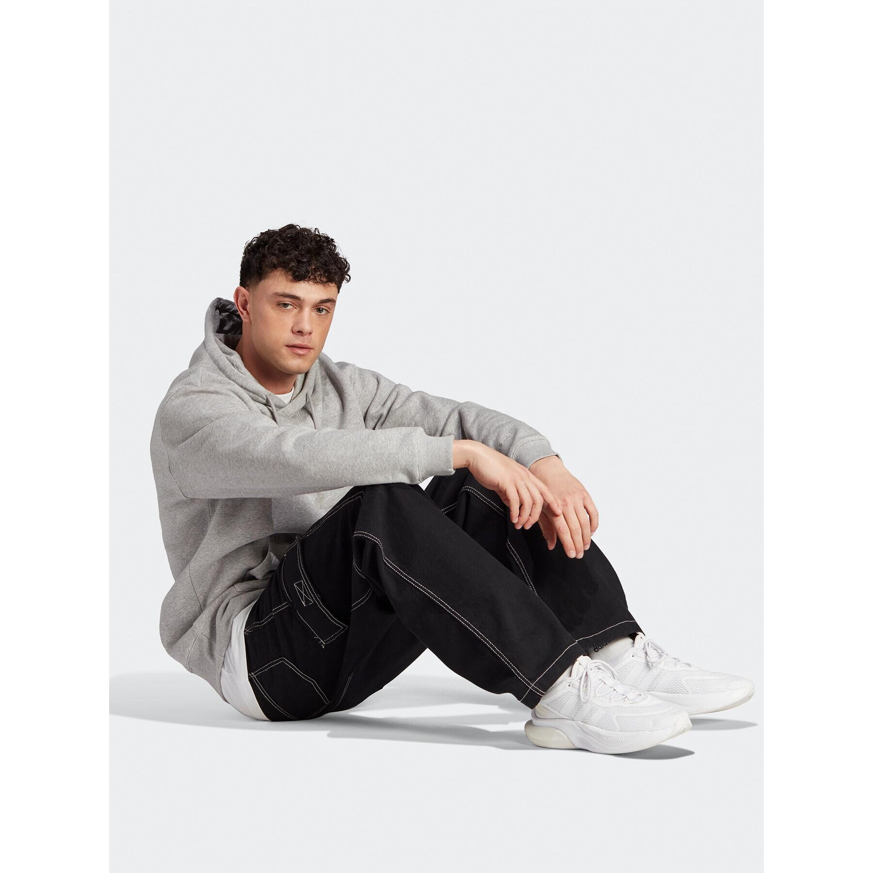 adidas Mikina All SZN IJ6886 Šedá Loose Fit - Pepit.cz