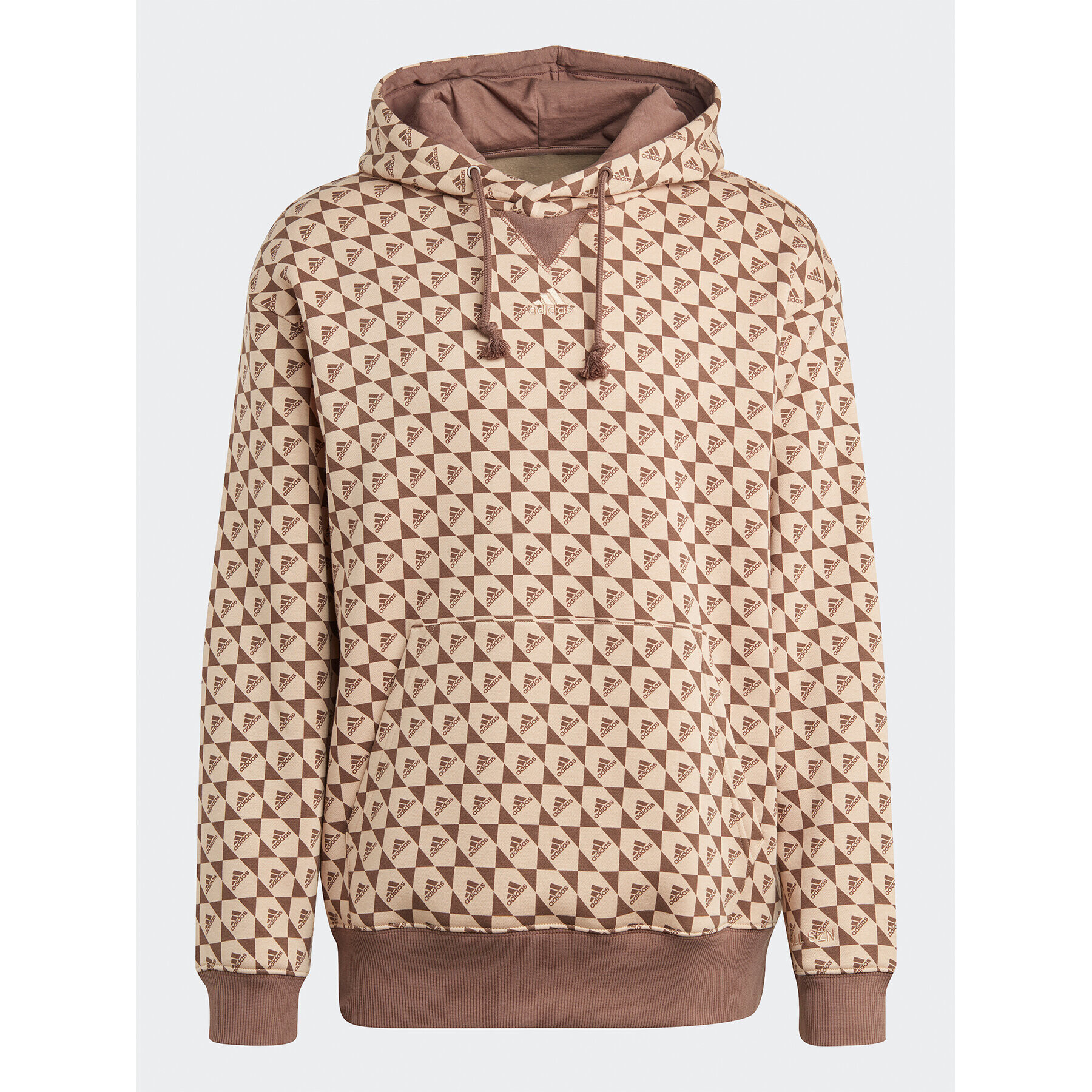 adidas Mikina ALL SZN x Logomania Hoodie IM1283 Béžová Loose Fit - Pepit.cz