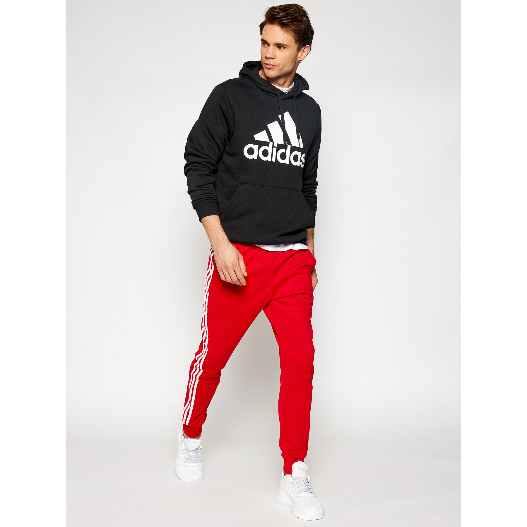 adidas Mikina Bl Fl Hd GK9220 Černá Regular Fit - Pepit.cz