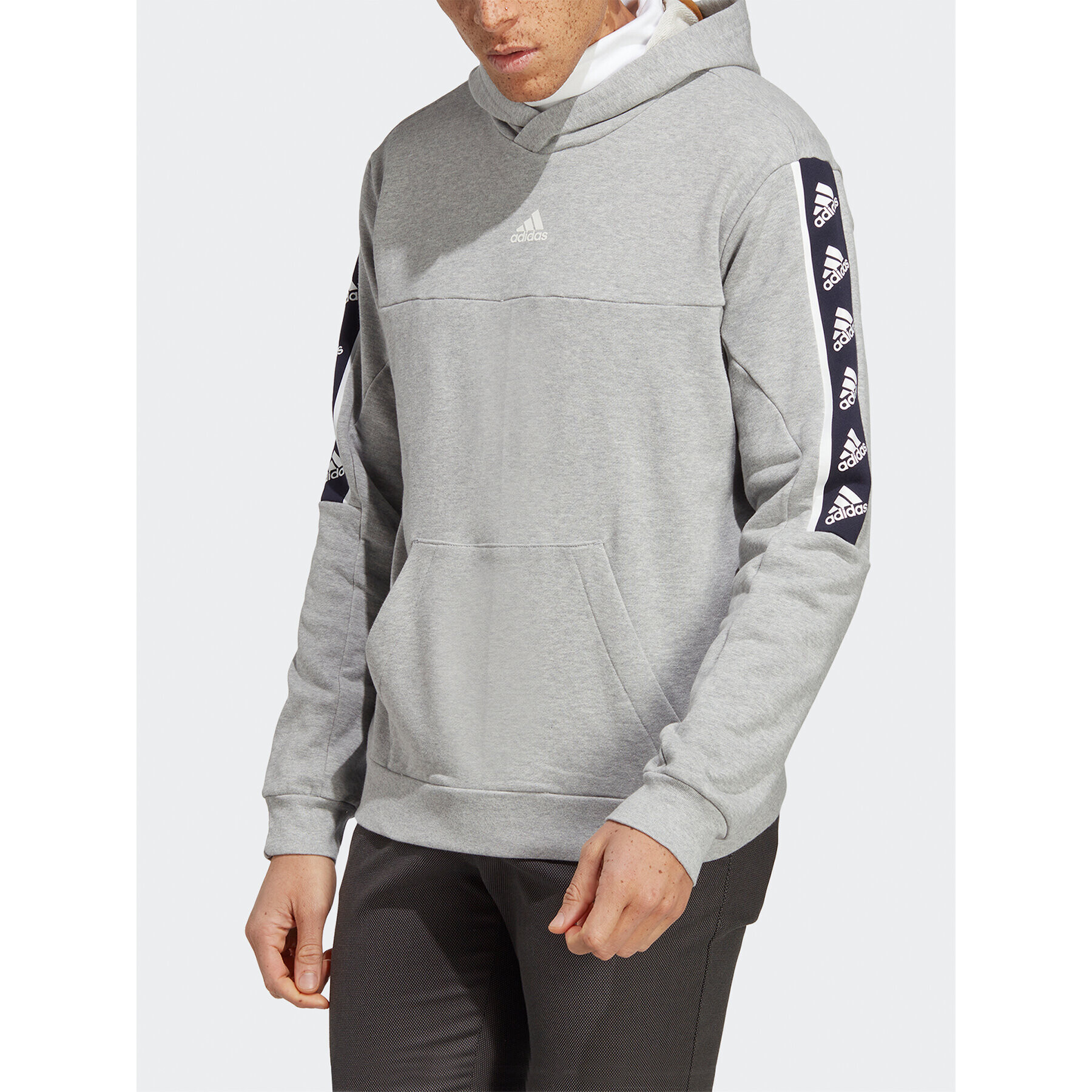 adidas Mikina Brandlove Hoodie IC6791 Šedá Regular Fit - Pepit.cz