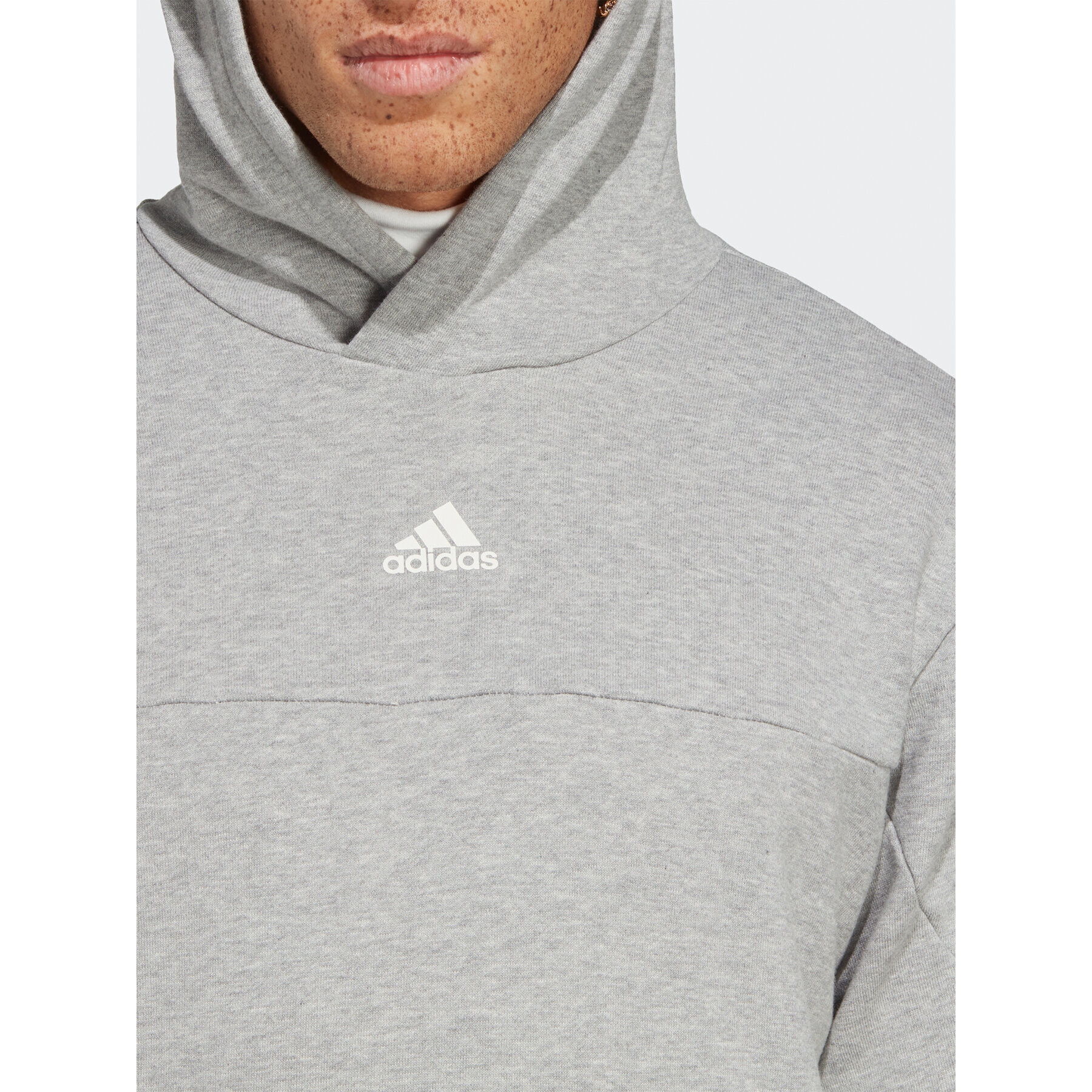 adidas Mikina Brandlove Hoodie IC6791 Šedá Regular Fit - Pepit.cz