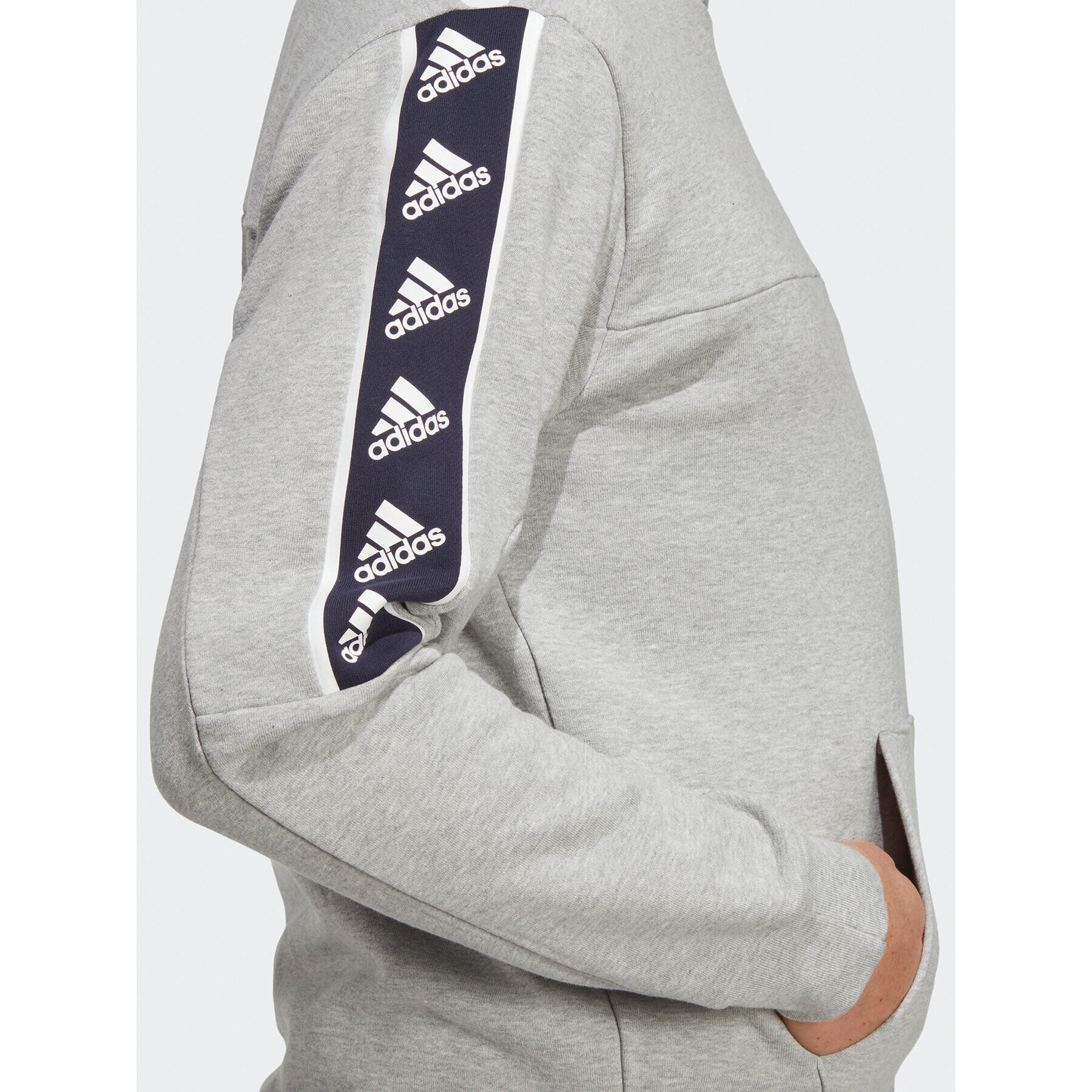 adidas Mikina Brandlove Hoodie IC6791 Šedá Regular Fit - Pepit.cz