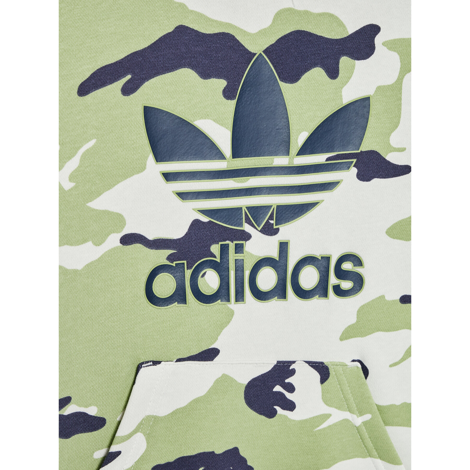 adidas Mikina Camo HF7449 Zelená Regular Fit - Pepit.cz