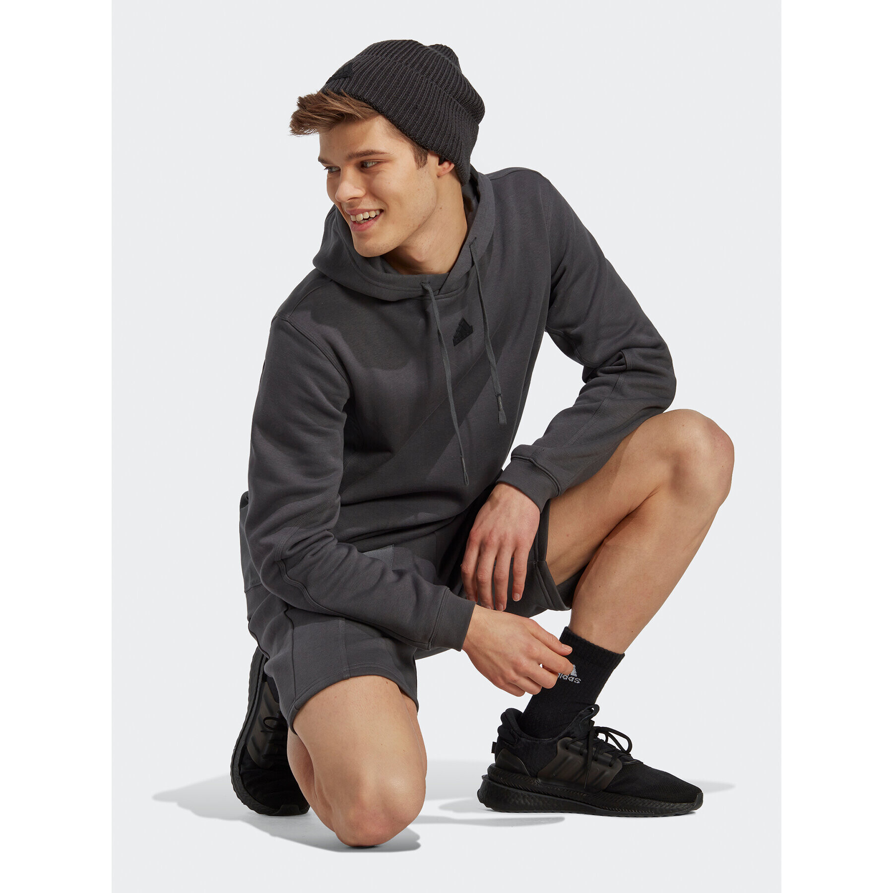 adidas Mikina City Escape Hoodie IC9742 Šedá Regular Fit - Pepit.cz