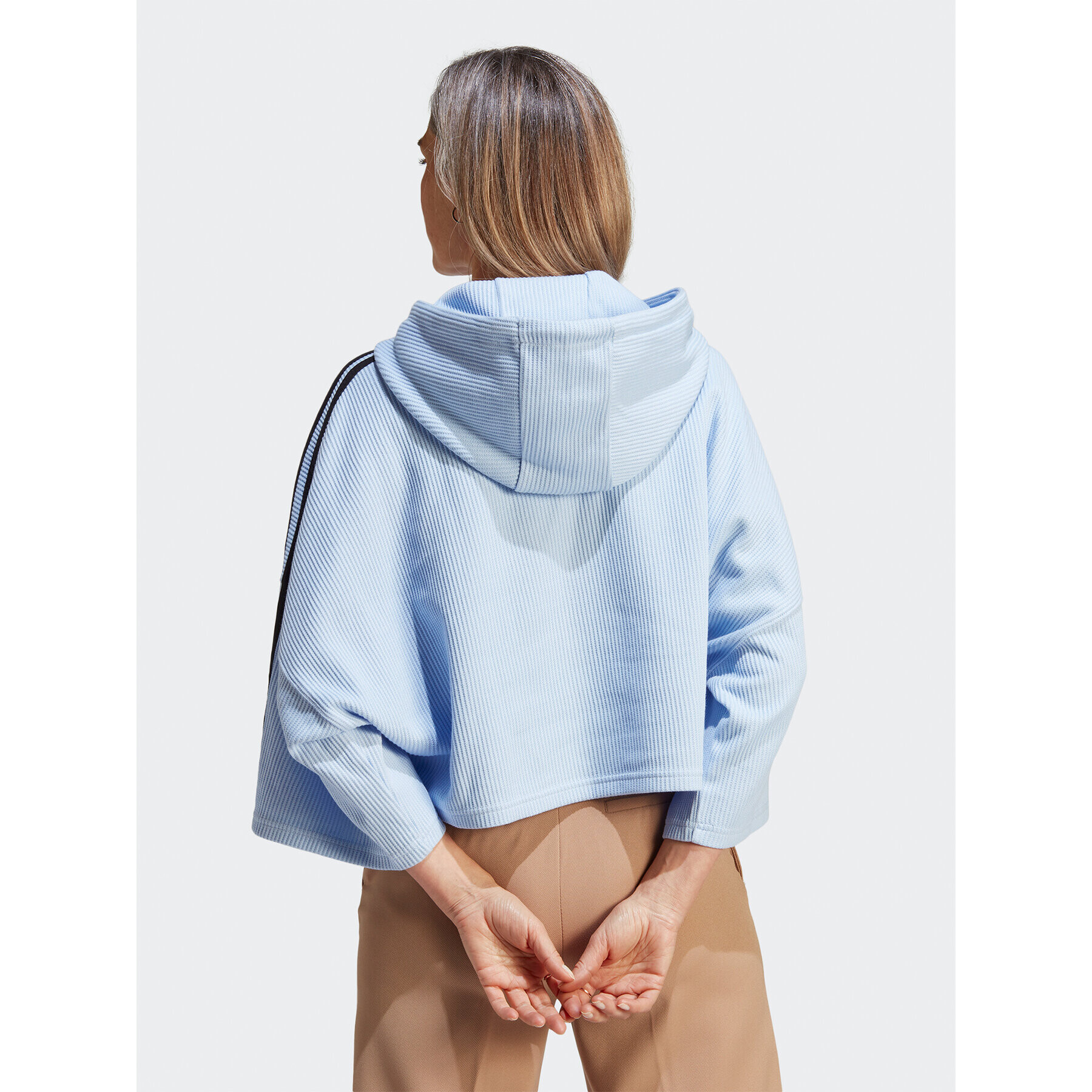 adidas Mikina Crop Hoodie IC5460 Modrá - Pepit.cz