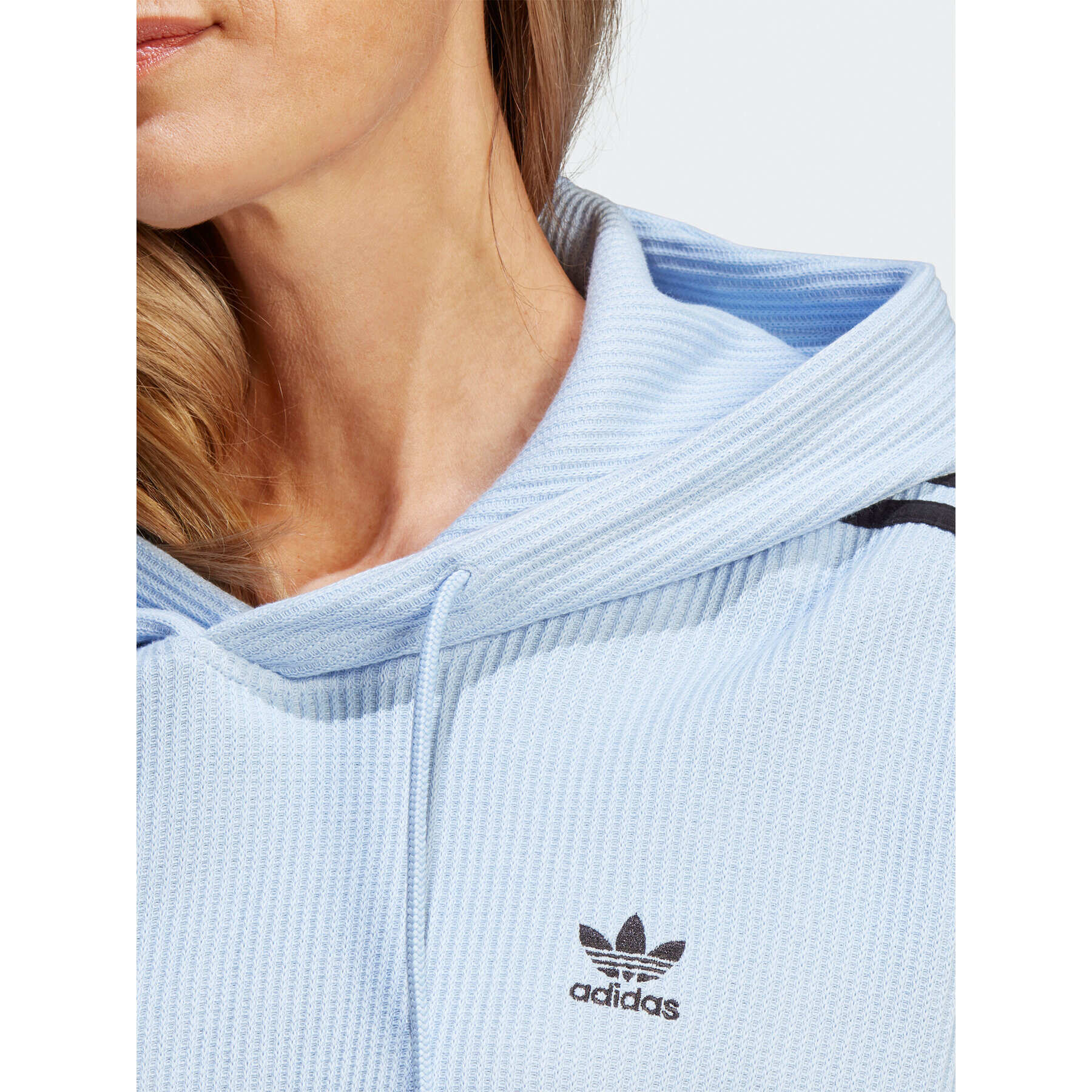 adidas Mikina Crop Hoodie IC5460 Modrá - Pepit.cz