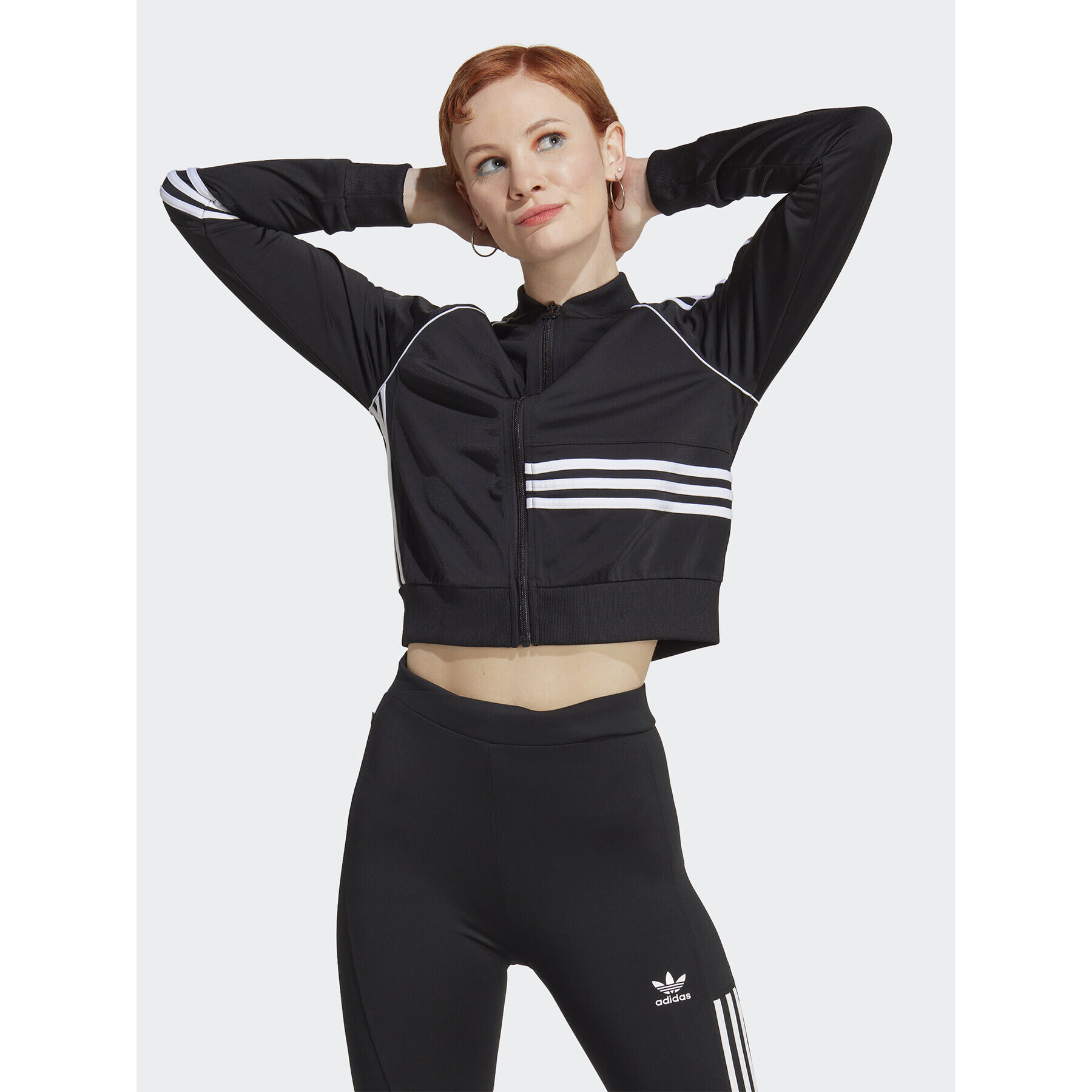 adidas Mikina Crop Track Top IC2376 Černá - Pepit.cz