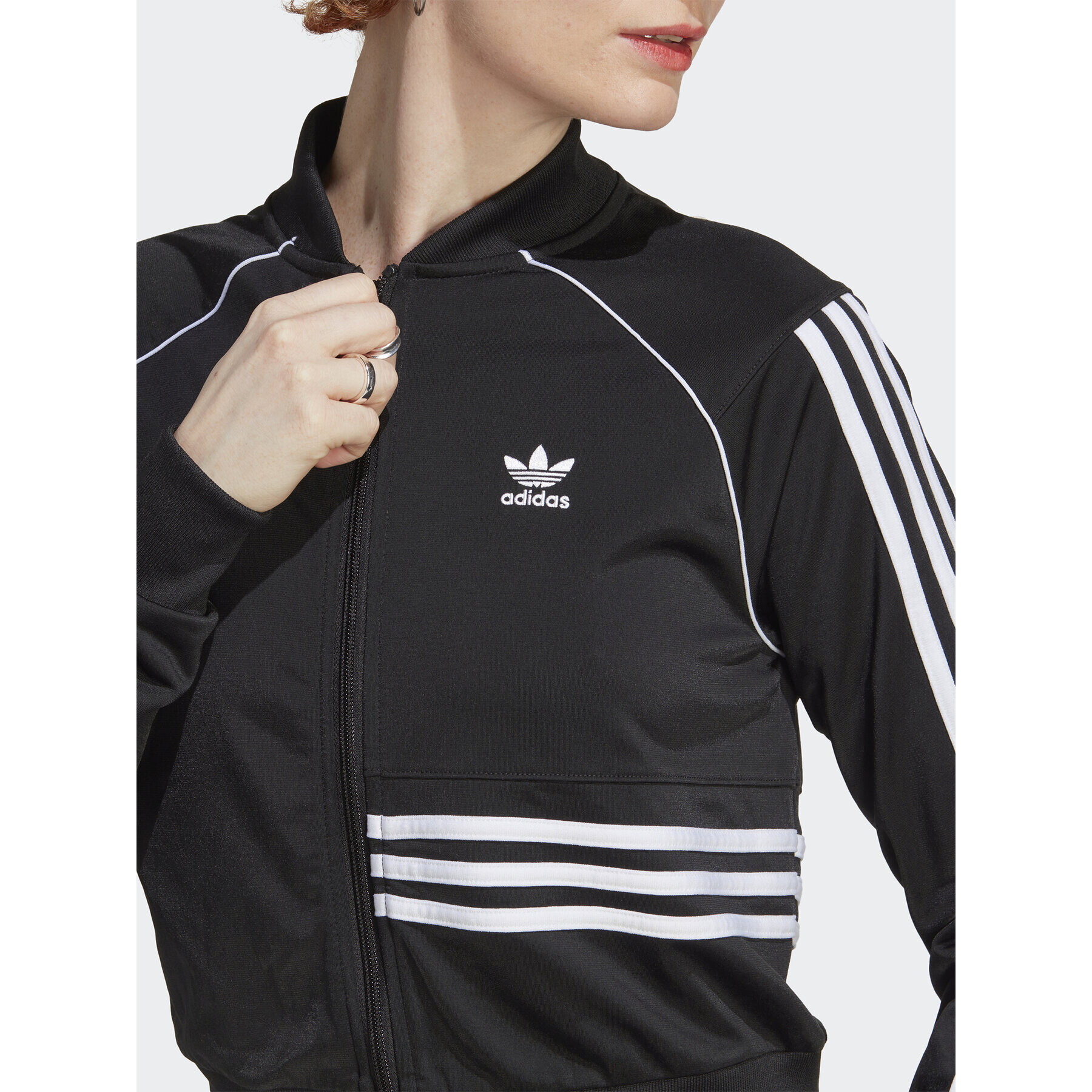 adidas Mikina Crop Track Top IC2376 Černá - Pepit.cz