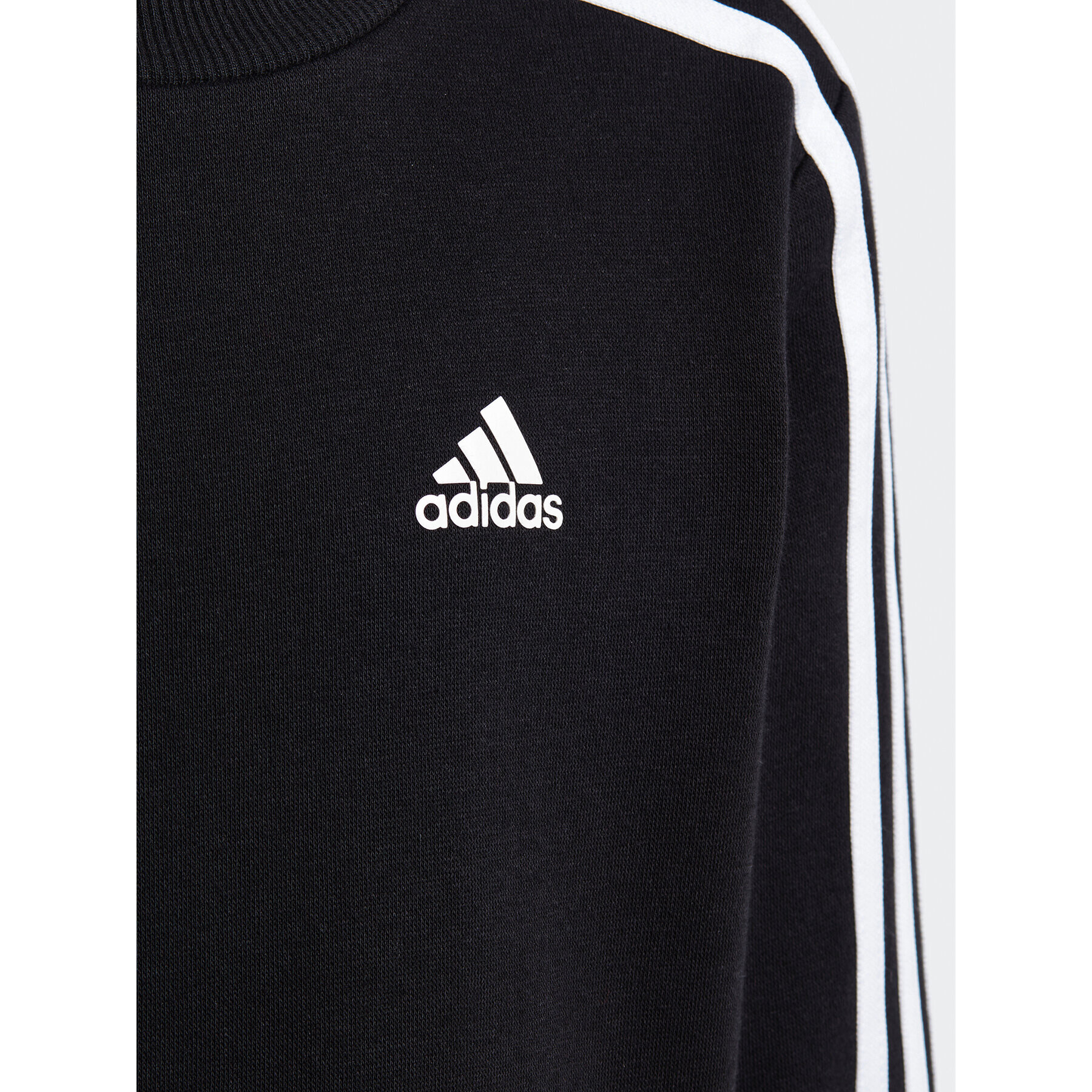 adidas Mikina Essentials 3-Stripes Crewneck Sweatshirt IC9134 Černá Regular Fit - Pepit.cz